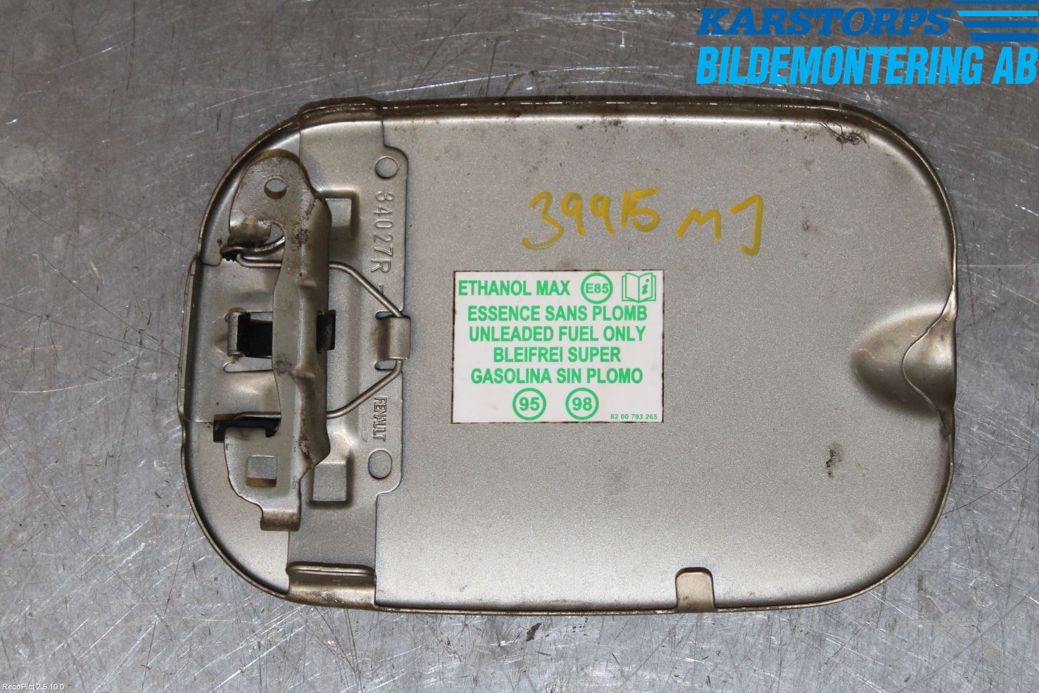 Dacia SANDERO 09-13 Drivstoff Tankluke