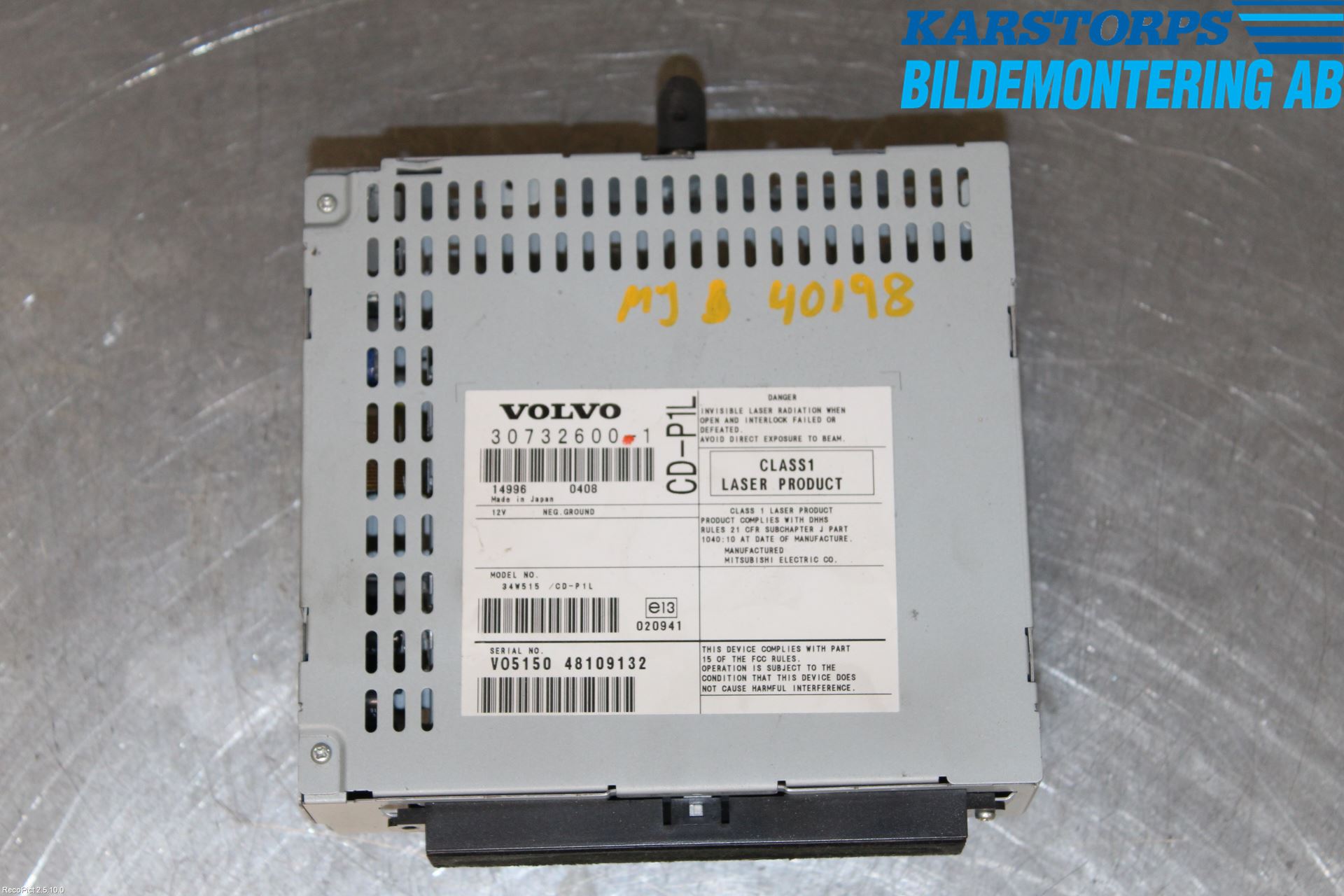 Volvo V50 04-07 Stereo Radio Med Cd