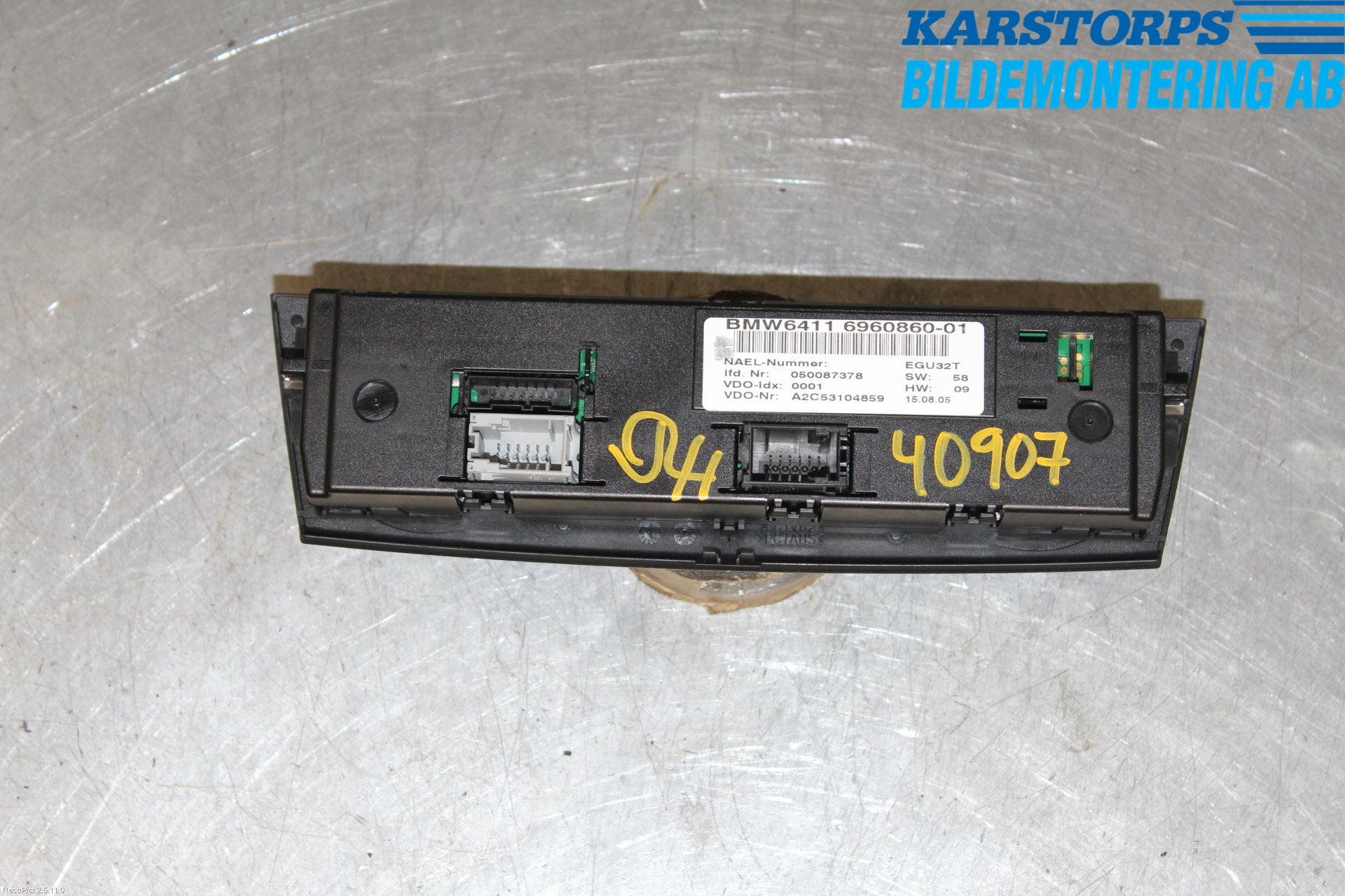 BMW 1 E87/81 5D/3D 03-11 Varmeapparat Panel(Regulering)