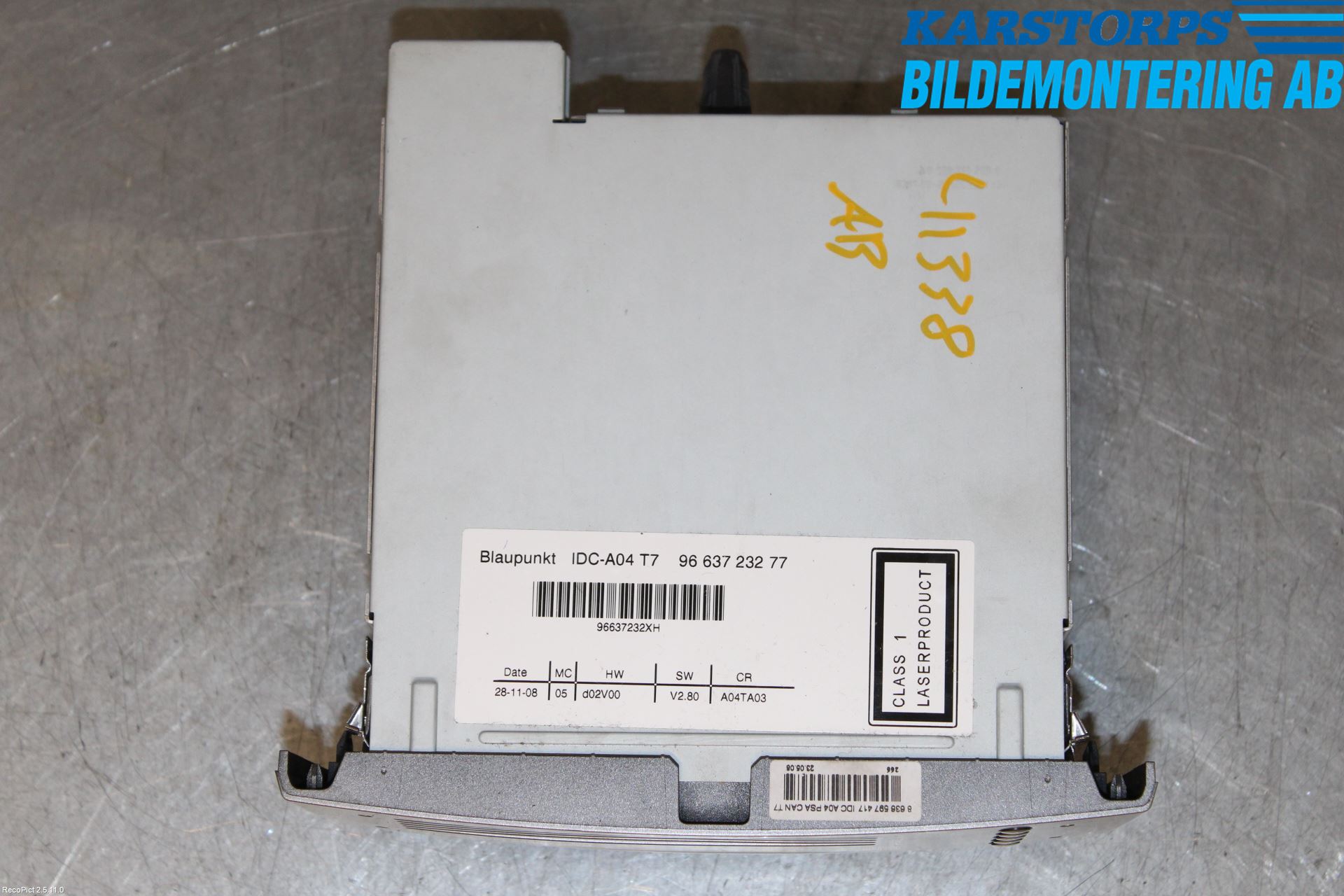 Peugeot 308 08-13 Stereo Cd Veksler