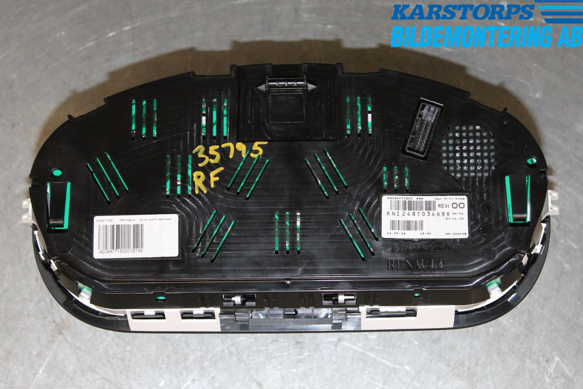 Renault MEGANE III 09-15 Instr Kombinert