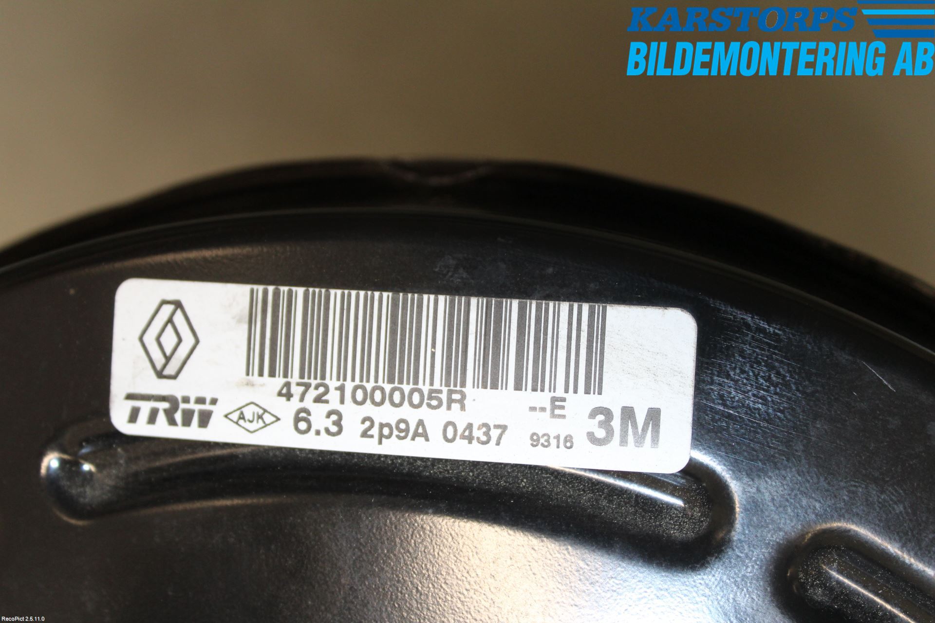 Renault MEGANE III 09-15 Bremseservo