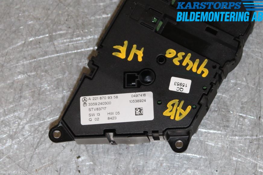 Mercedes-Benz MB S-KLASS (W221) 05-13 Bryter Sete Regulering