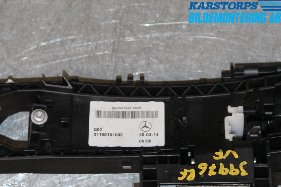 Mercedes-Benz MB A-KLASS (W176) 13-18 Dørhandtak Ytre Venstre