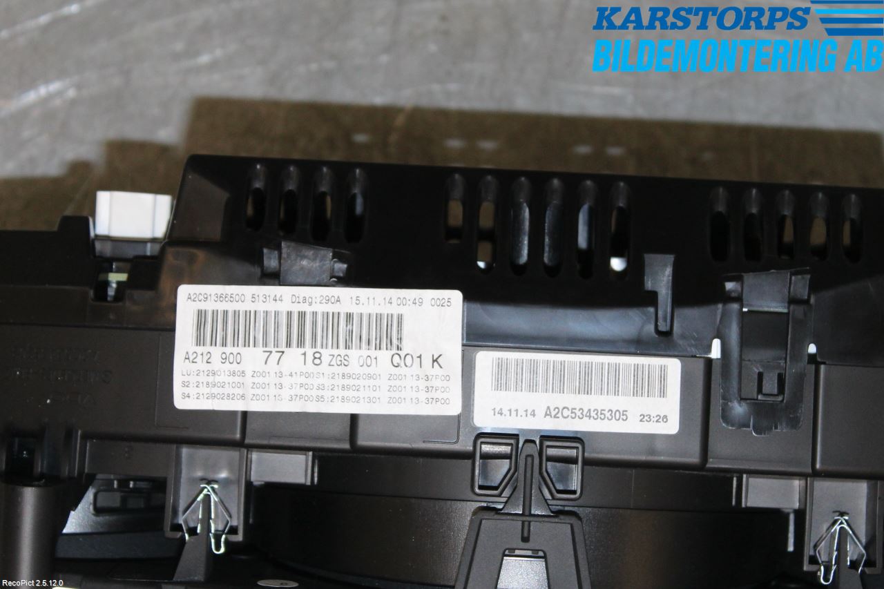 Mercedes-Benz MB E-KLASS (W212) 09-16 Instr Kombinert