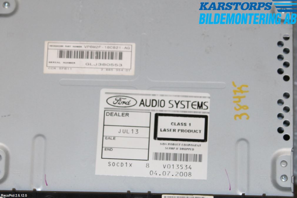 Ford MONDEO 07-15 Stereo Radio Med Cd