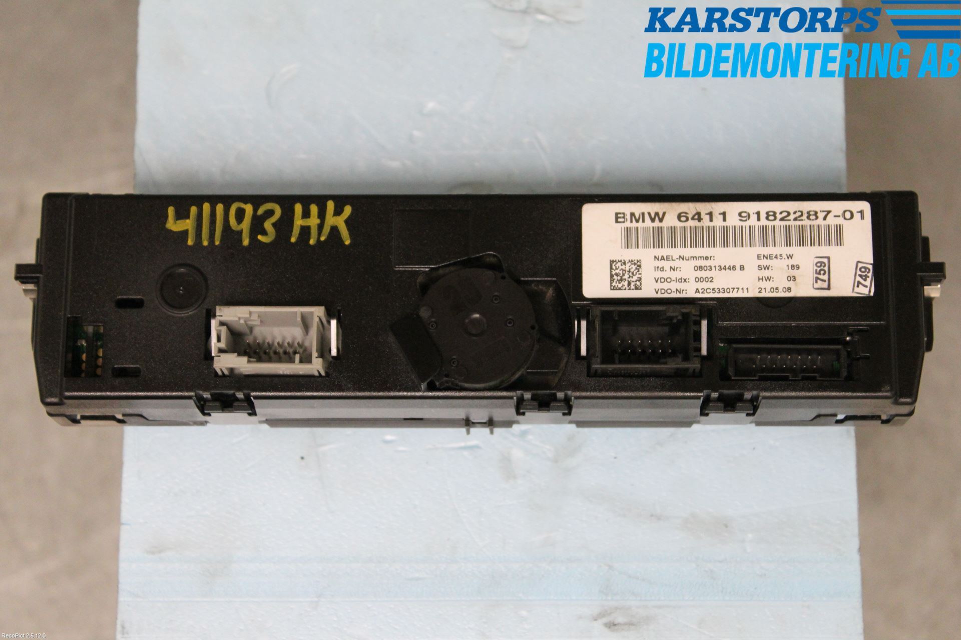 BMW 1 E87/81 5D/3D 03-11 Varmeapparat Panel(Regulering)