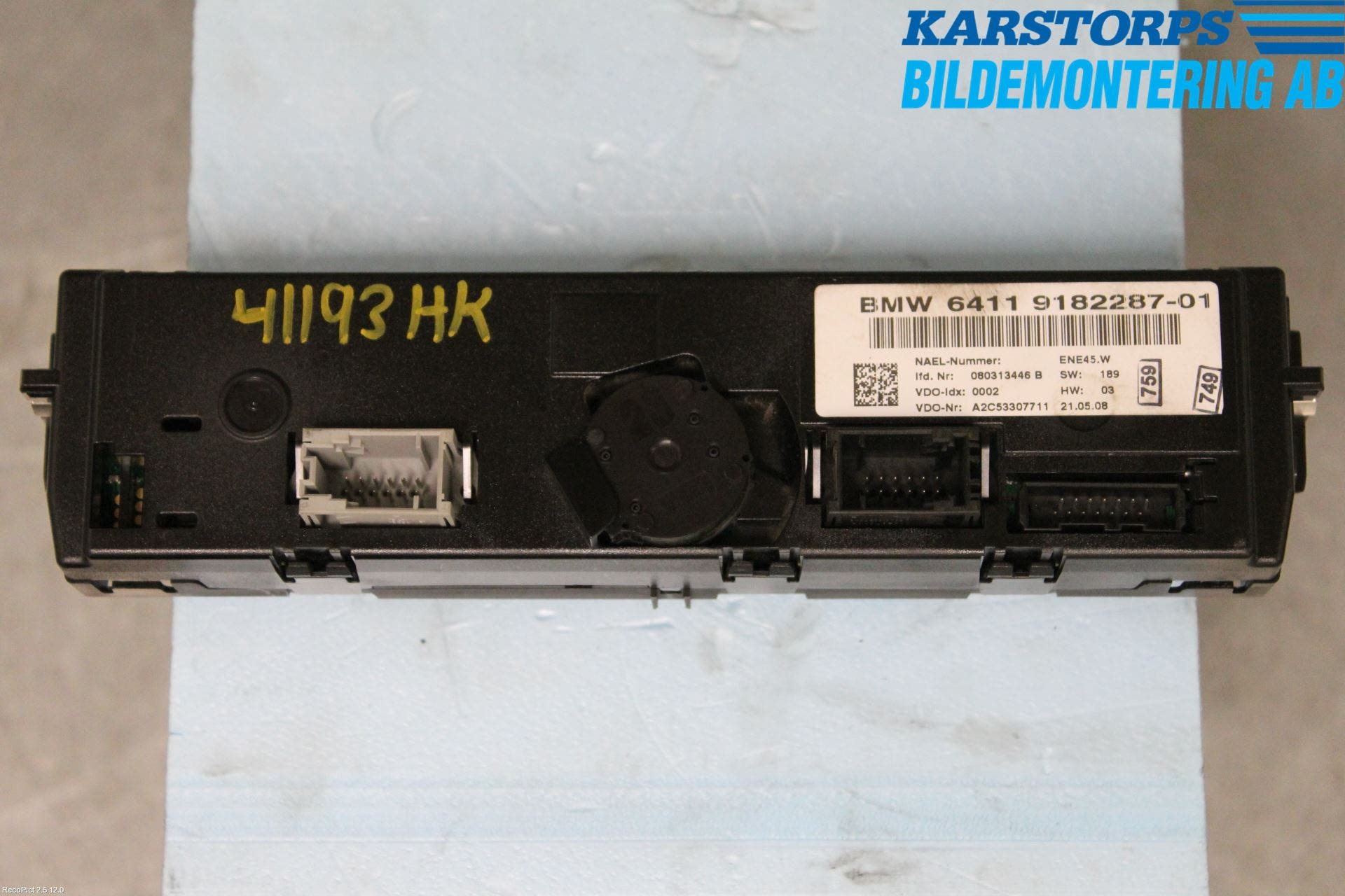 BMW 1 E87/81 5D/3D 03-11 Varmeapparat Panel(Regulering)