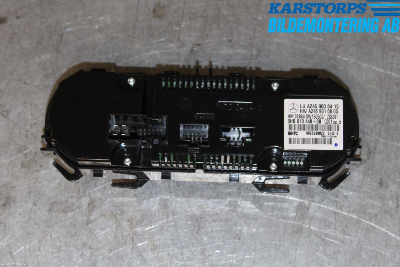 Mercedes-Benz MB A-KLASS (W176) 13-18 Varmeapparat Panel(Regulering)