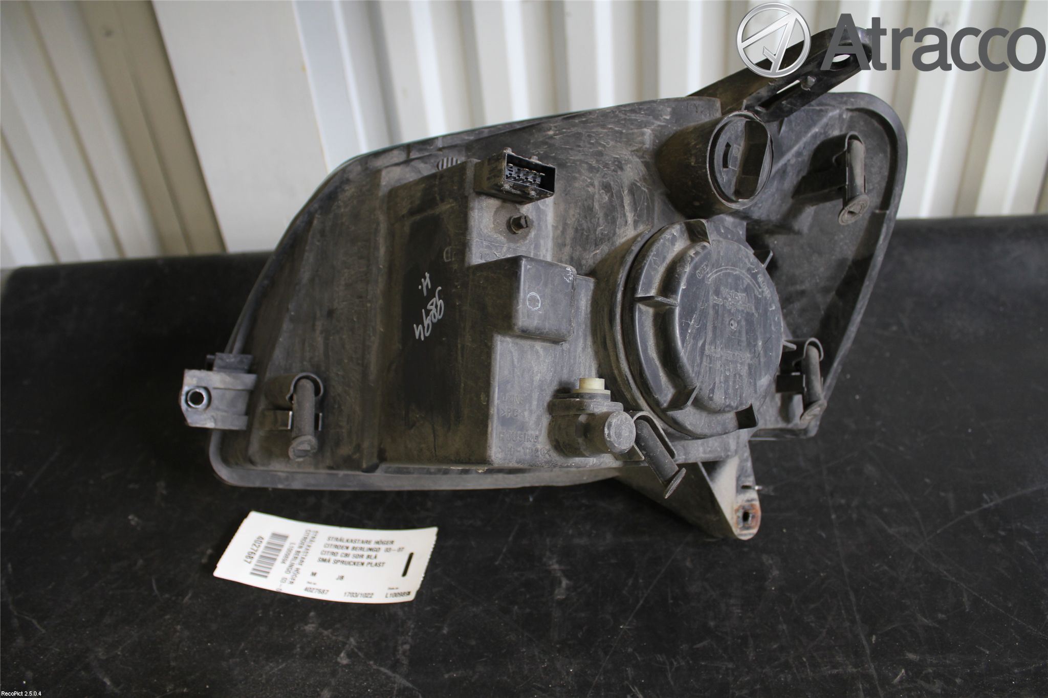 Citroen BERLINGO  03-07 Frontlykt Høyre