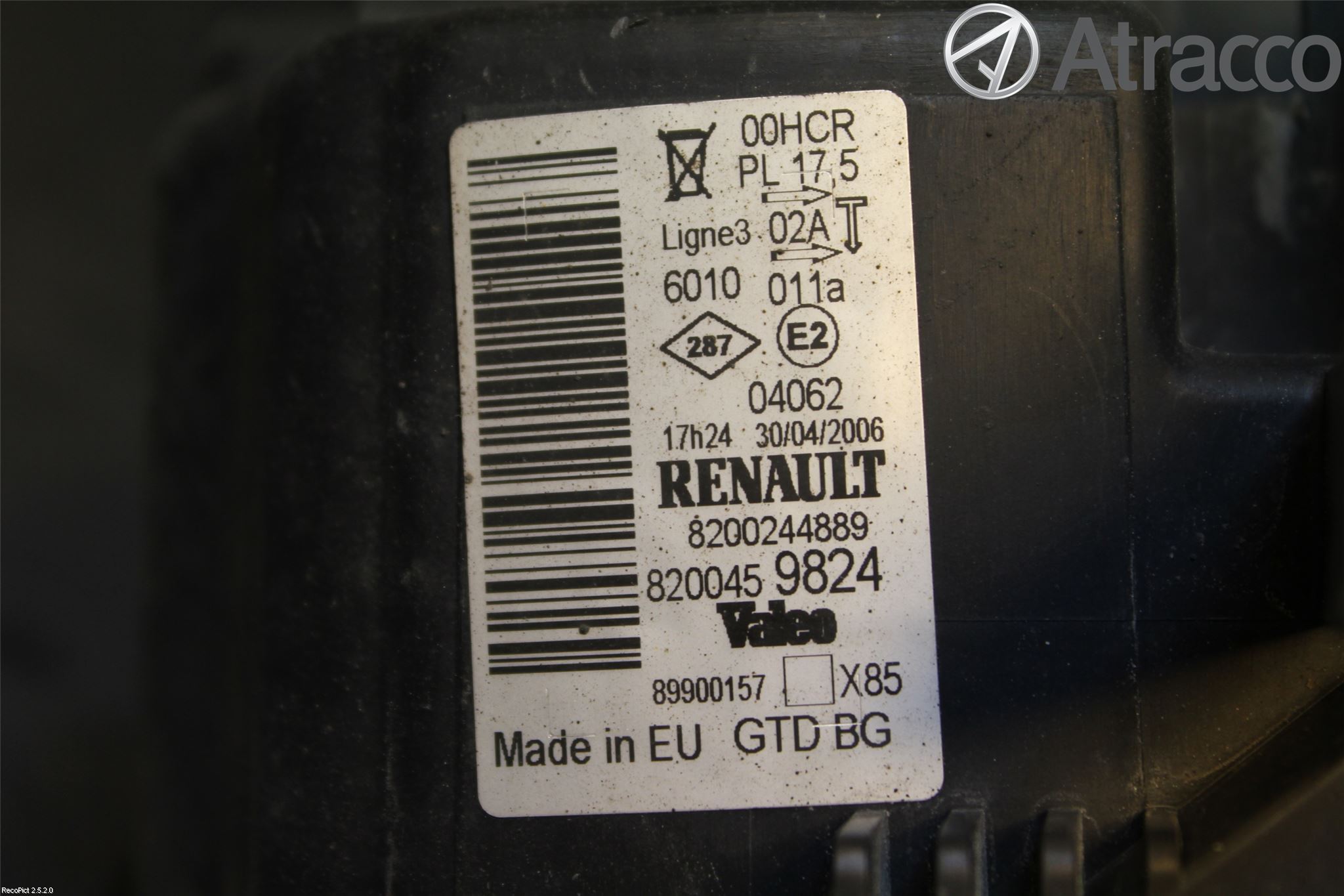 Renault CLIO III  06-09 Frontlykt Venstre