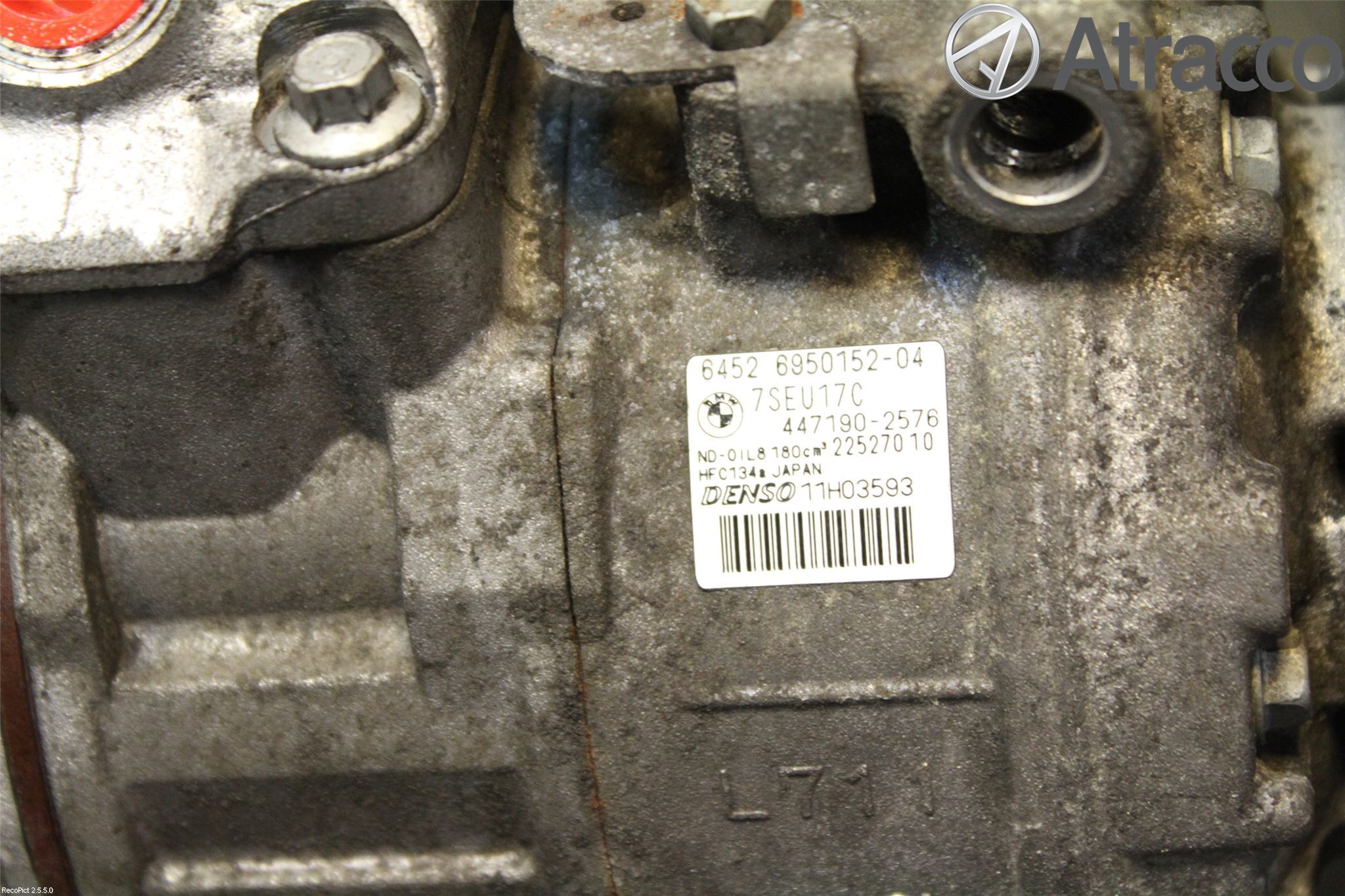 BMW 5 E60/61 Sed/Tou 02-10 Varme Ac Kompressor