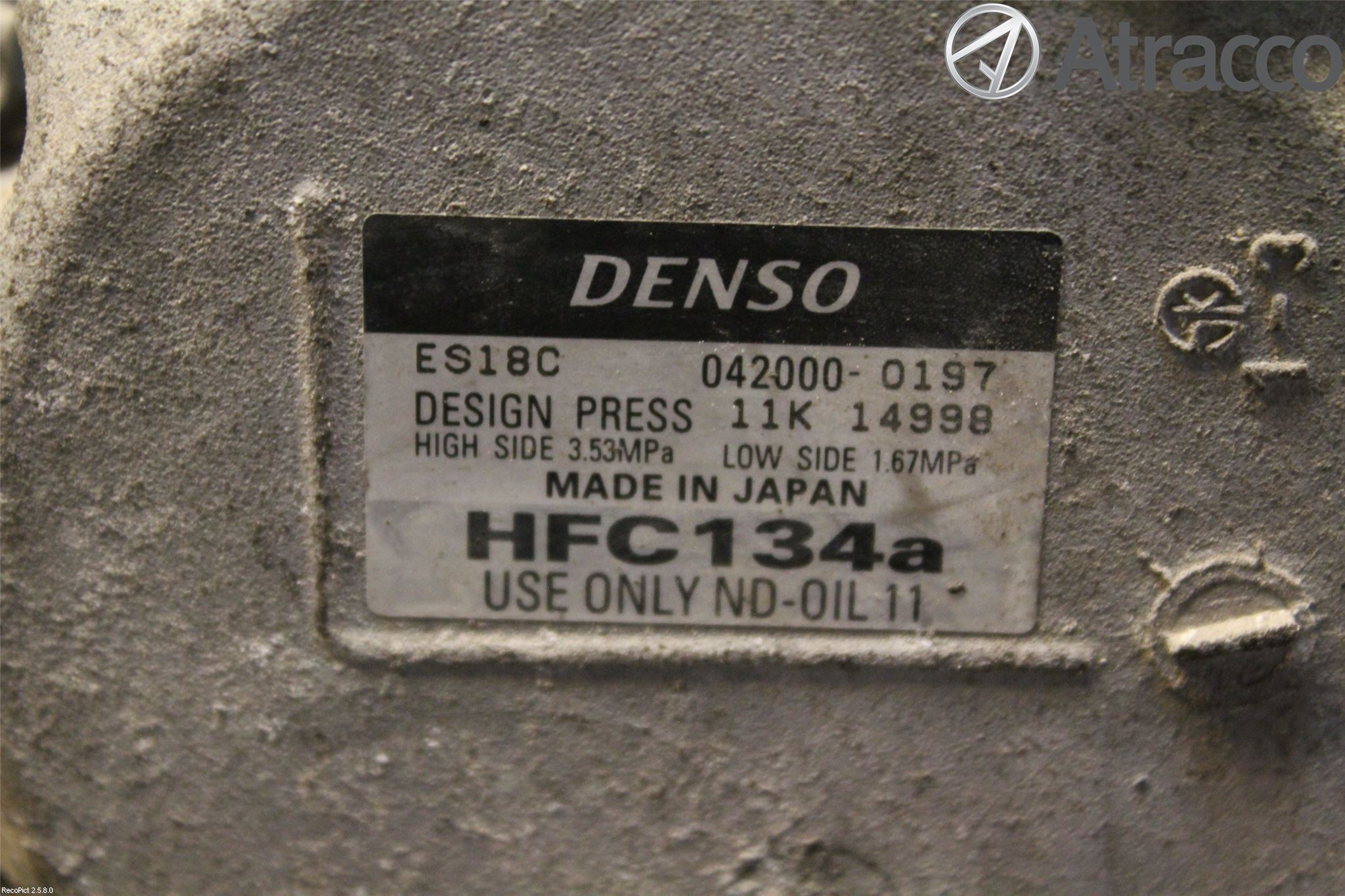 Toyota PRIUS NWH20 04-08 Varme Ac Kompressor