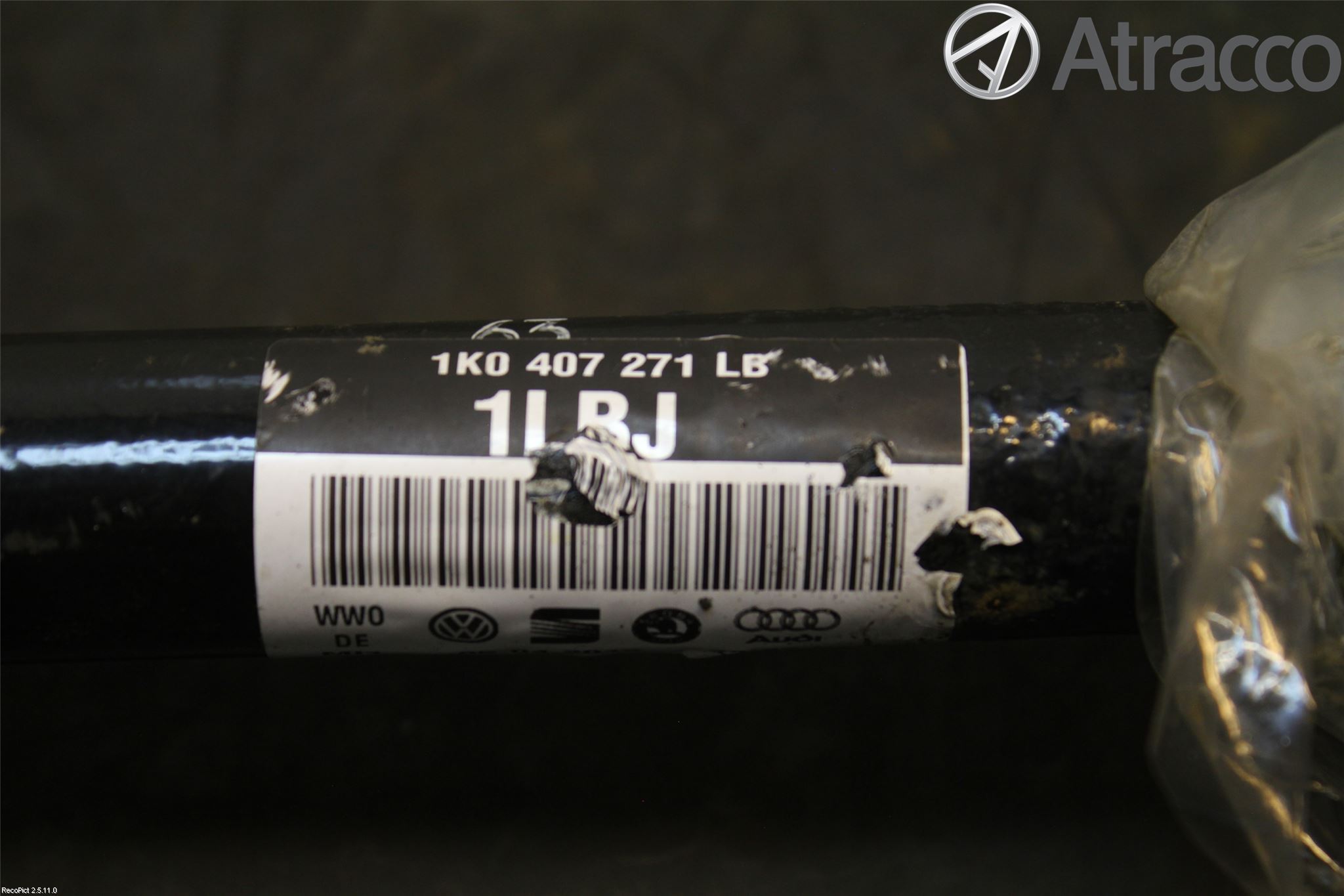 Volkswagen VW GOLF VI 09-13 Drivaksel Foran Kompl Venstre