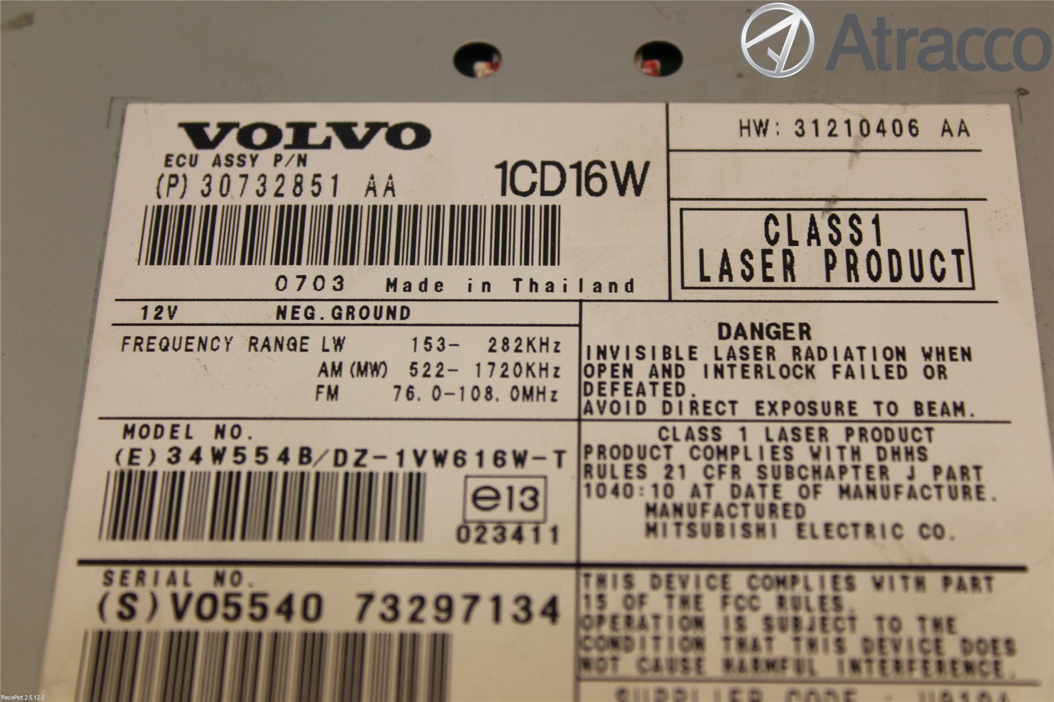 Volvo V50 04-07 Stereo Radio Med Cd