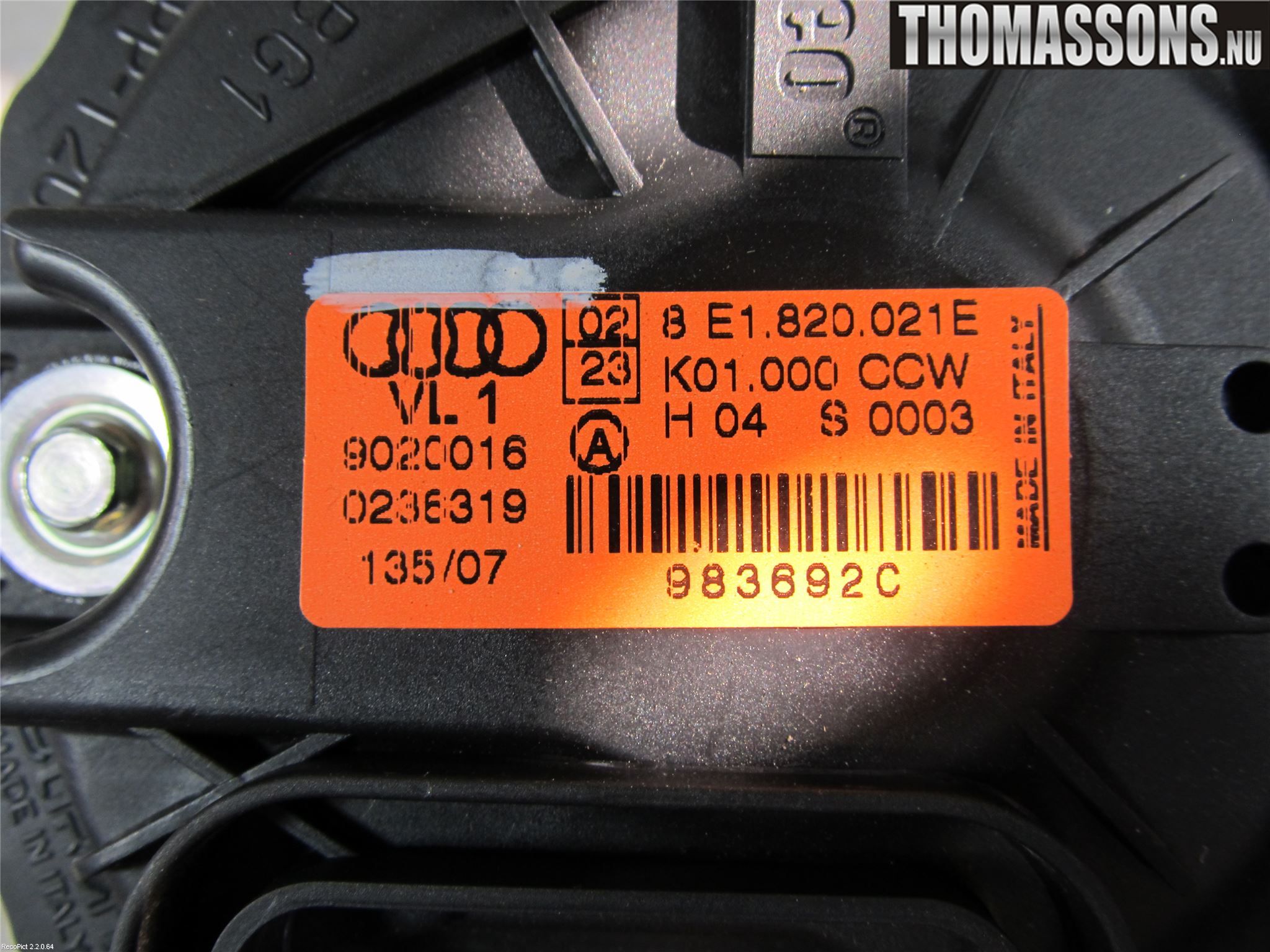 Audi A4/S4 05-07 Varmeapparat Viftemotor