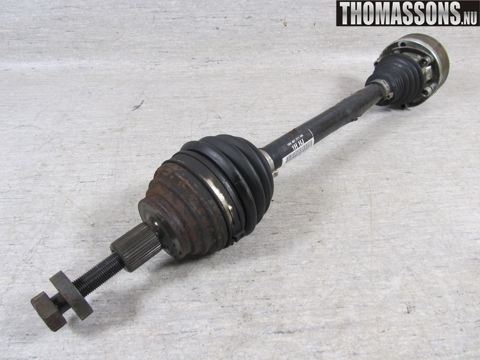 Volkswagen VW GOLF PLUS/CROSS GOLF 04-14 Drivaksel Foran Kompl Venstre