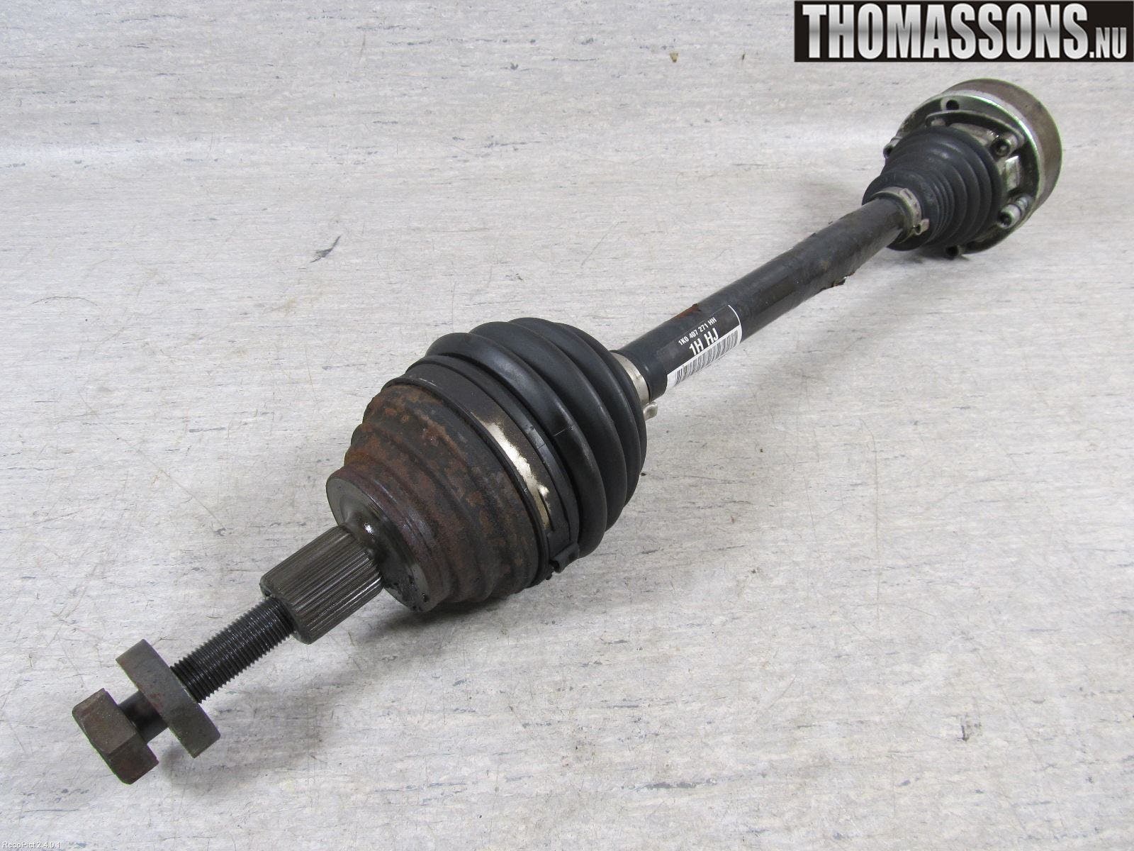 Volkswagen VW GOLF PLUS/CROSS GOLF 04-14 Drivaksel Foran Kompl Venstre