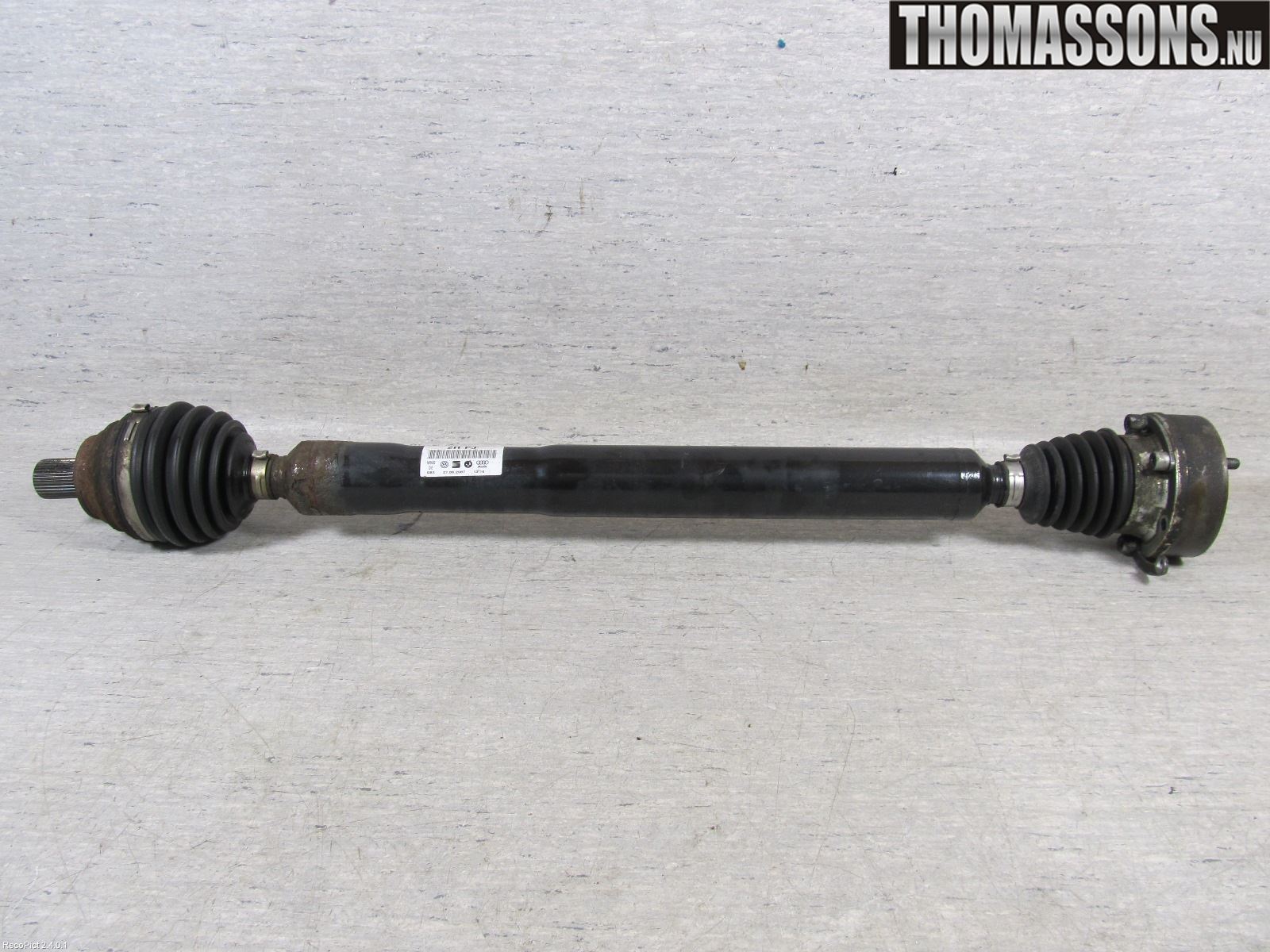 Volkswagen VW GOLF PLUS/CROSS GOLF 04-14 Drivaksel Foran Kompl Høyre