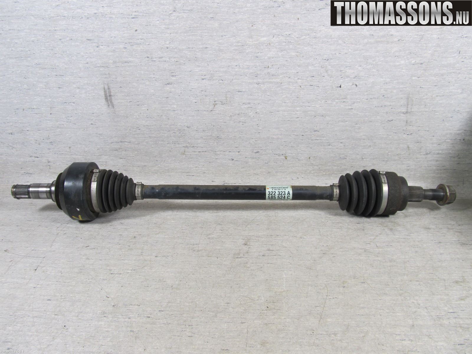 Mercedes-Benz MB ML (W164) 05-11 Drivaksel Bak Kompl Venstre