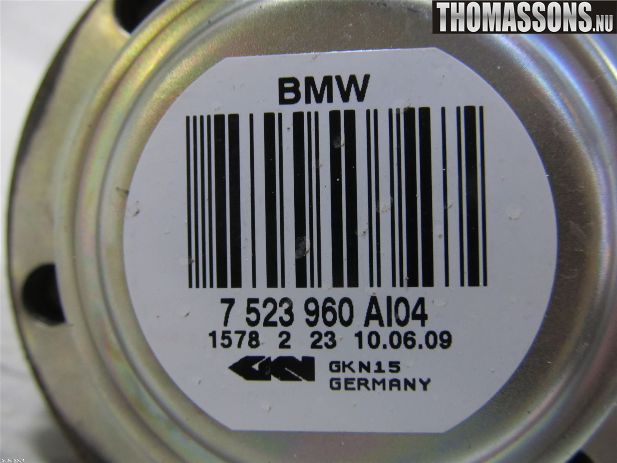 BMW 1 E82/88 Coupé/Cab 06-13 Drivaksel Bak Kompl Høyre