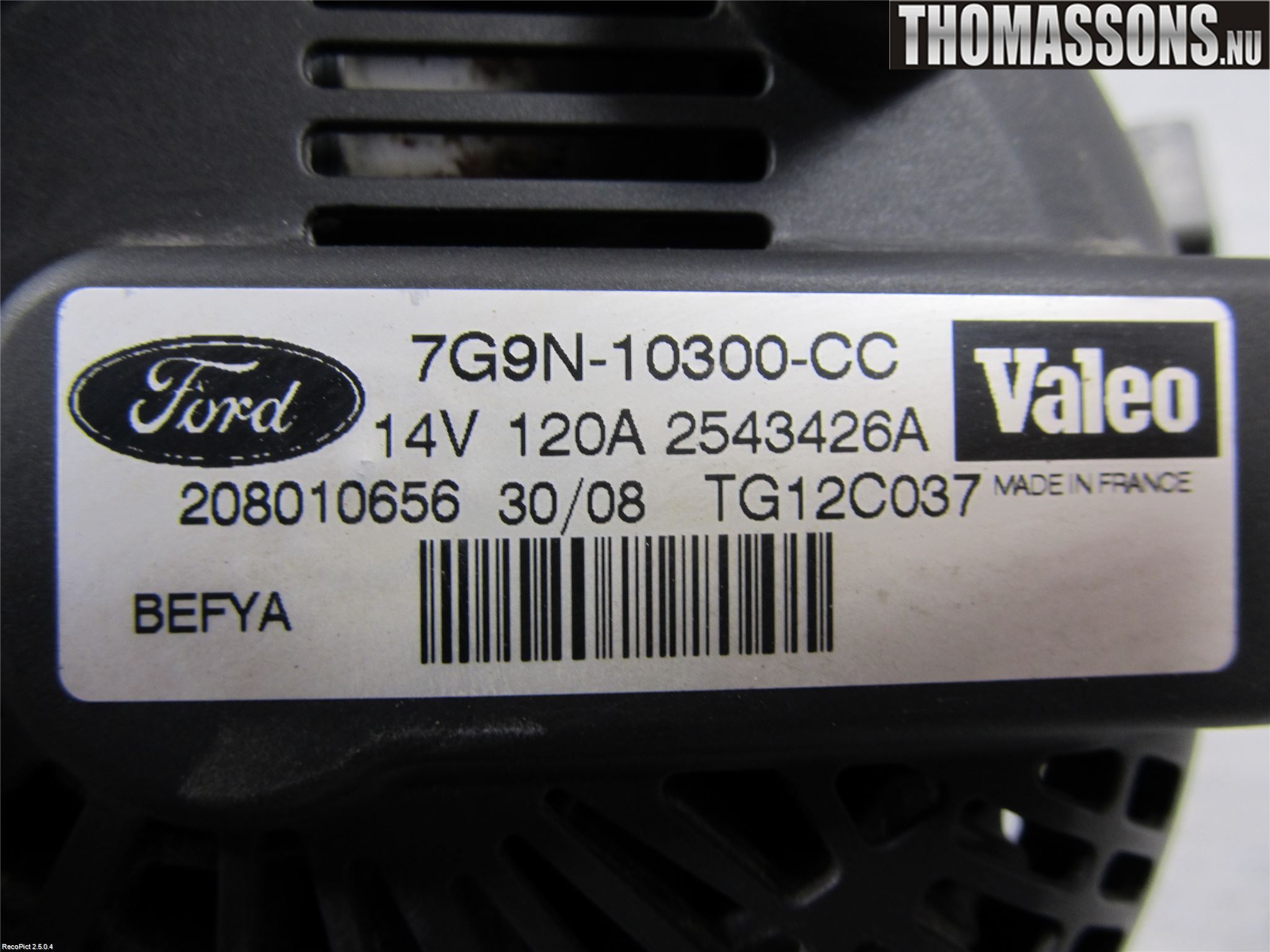 Ford FIESTA 09-12 Dynamo