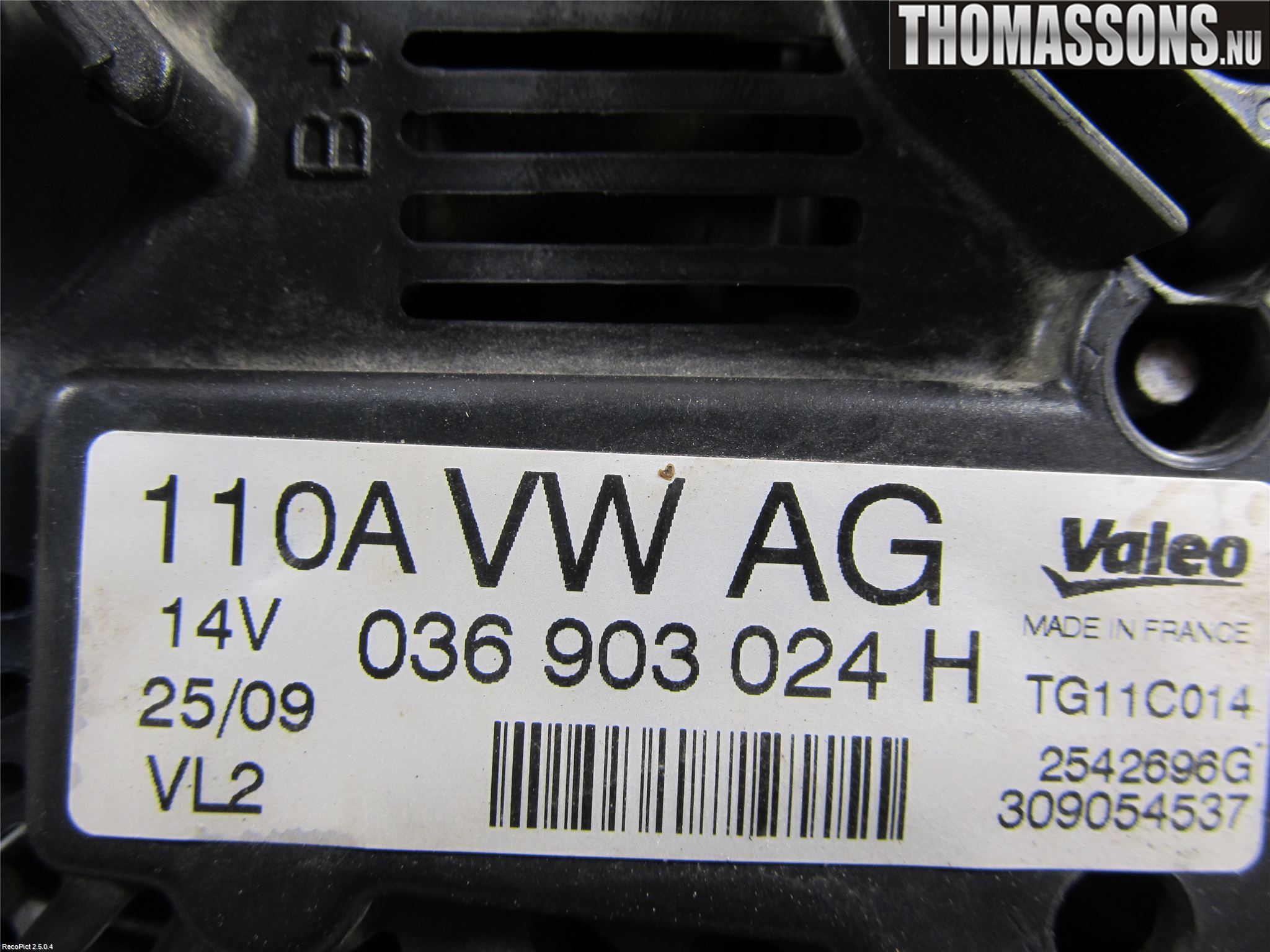 Volkswagen VW POLO 10-17 Dynamo