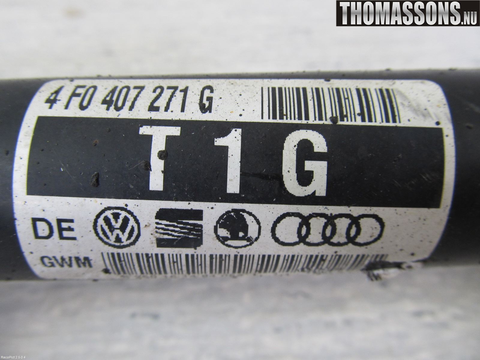 Audi A6/S6     05-11 Drivaksel Foran Kompl Venstre