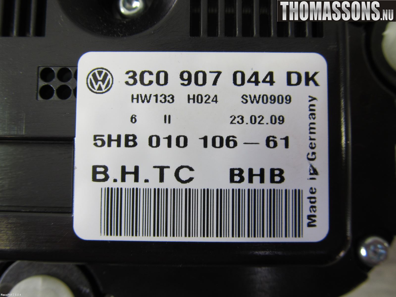 Volkswagen VW PASSAT 05-11 Varme Ac Betjening-Display