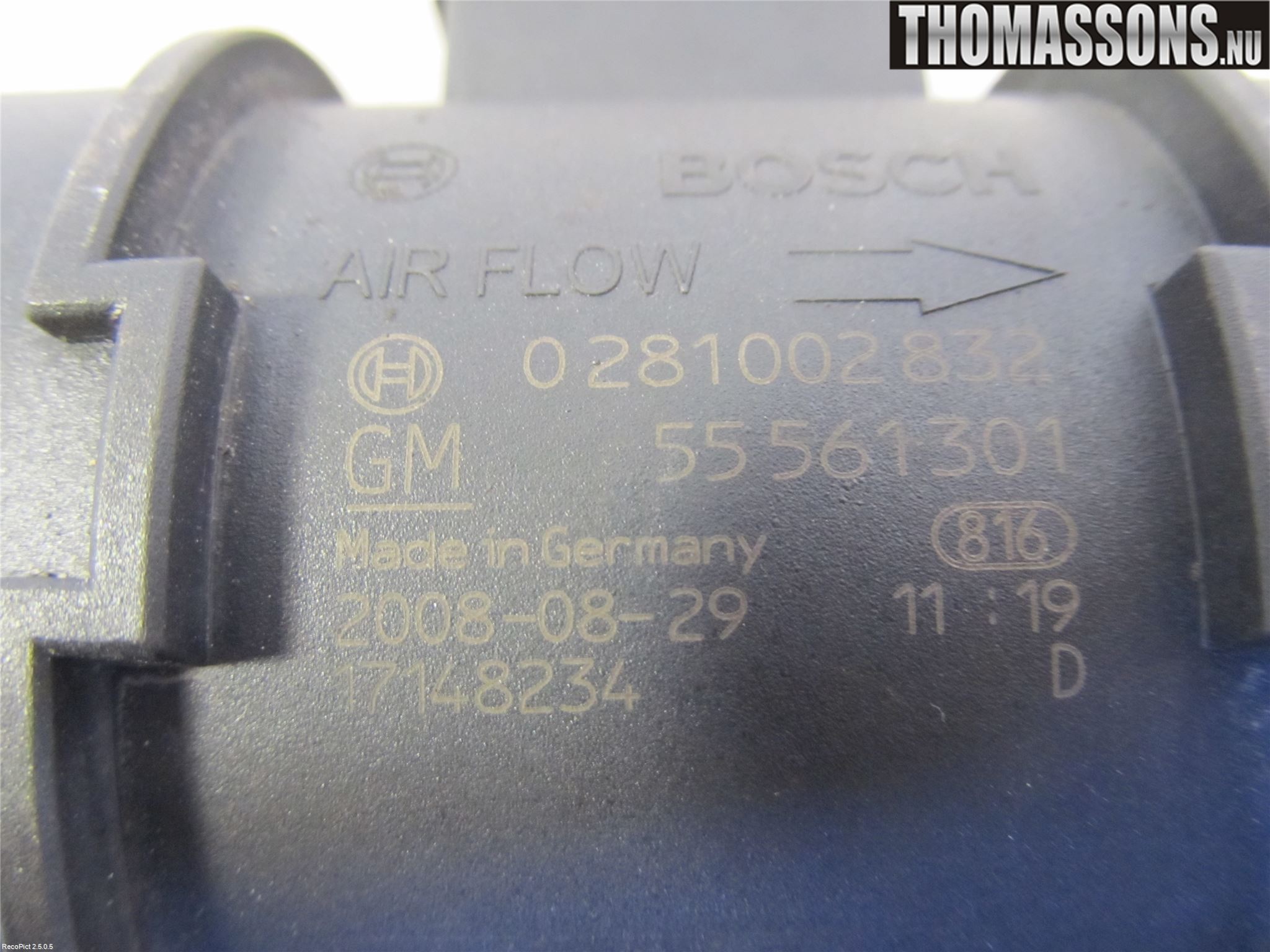 Opel ASTRA H 04-12 Inns Luftmassemåler