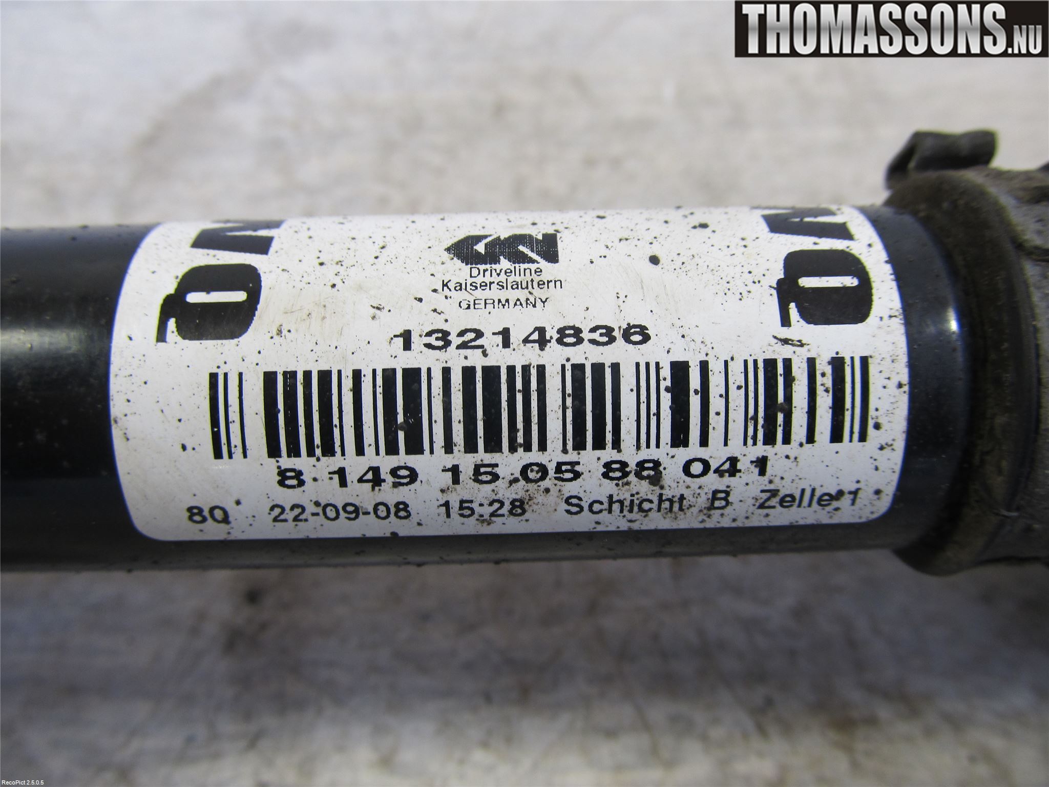 Opel ASTRA H 04-12 Drivaksel Foran Kompl Venstre