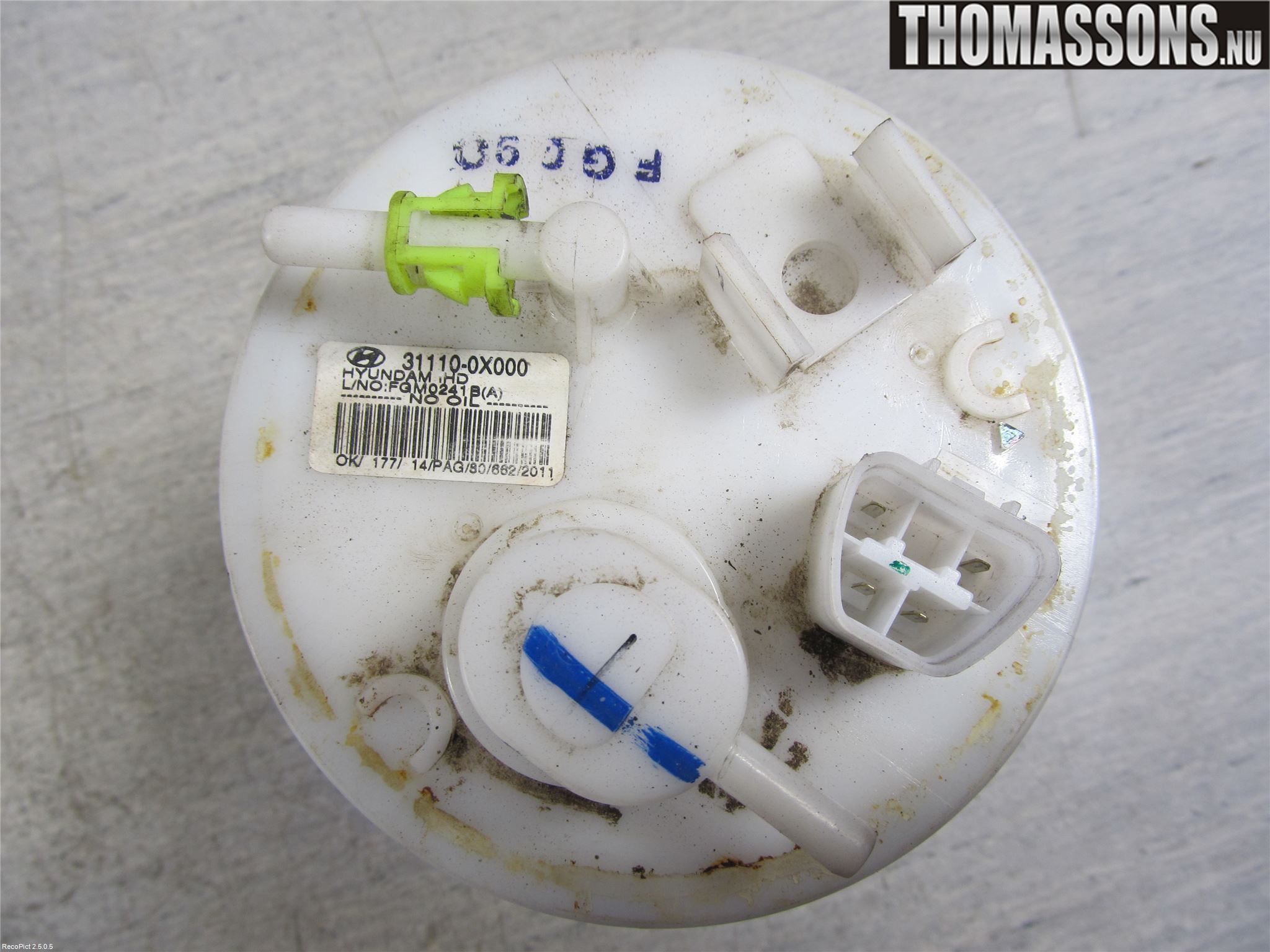 Hyundai i10 PA 08-13 Drivstoffpumpe Fødepumpe El