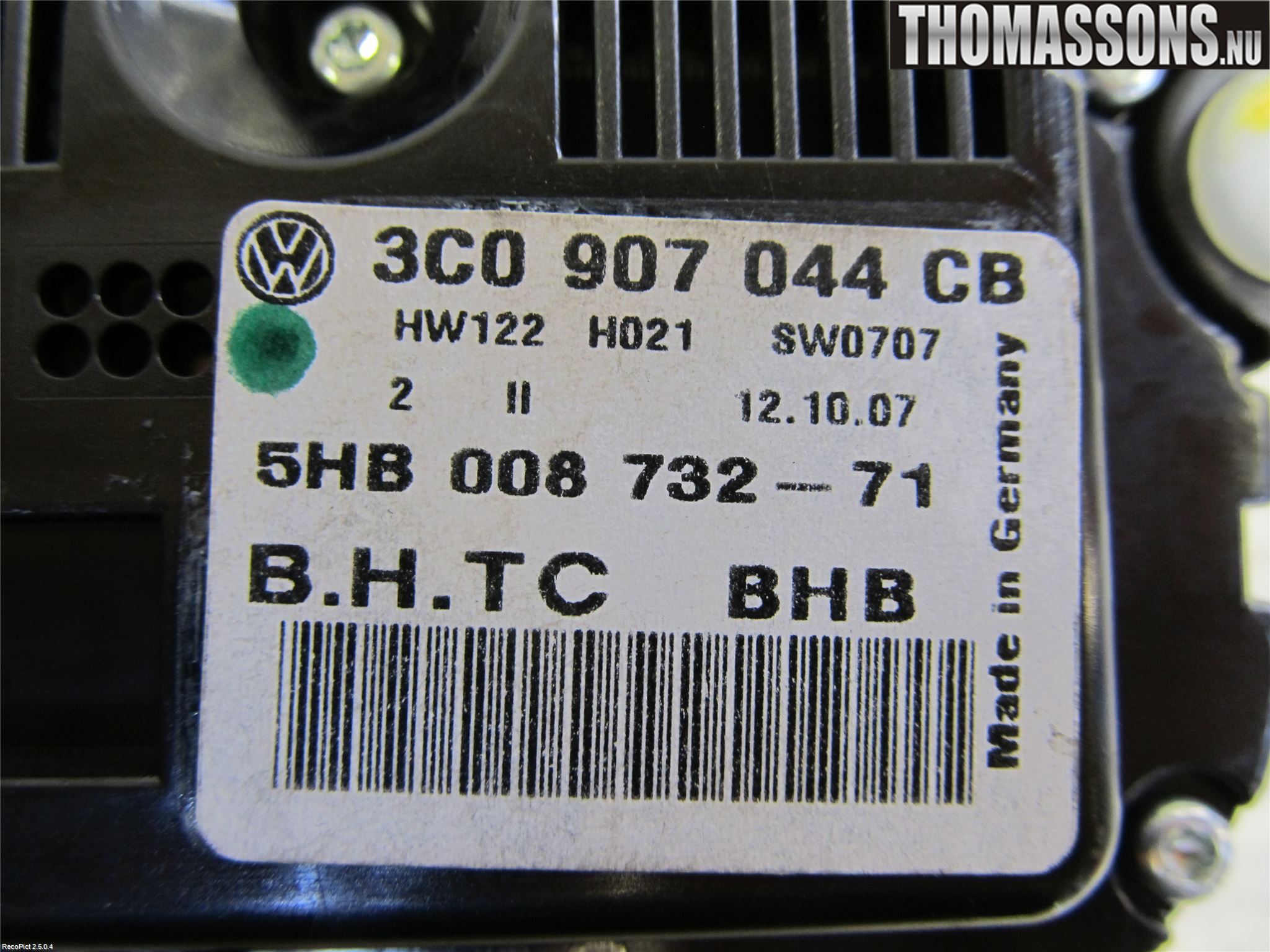 Volkswagen VW PASSAT 05-11 Varme Ac Betjening-Display