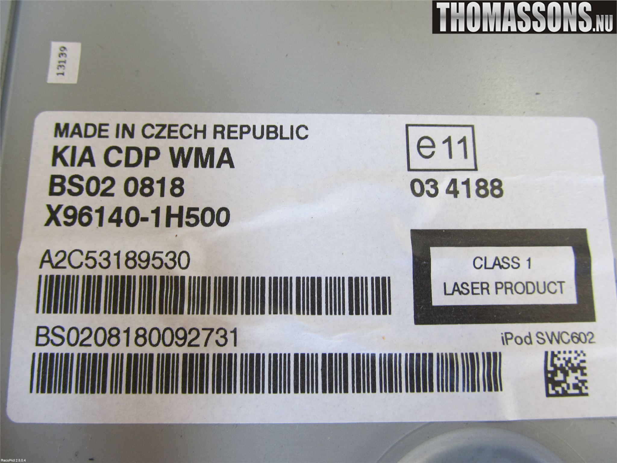 Kia CEED 06-12 Stereo Radio Med Cd