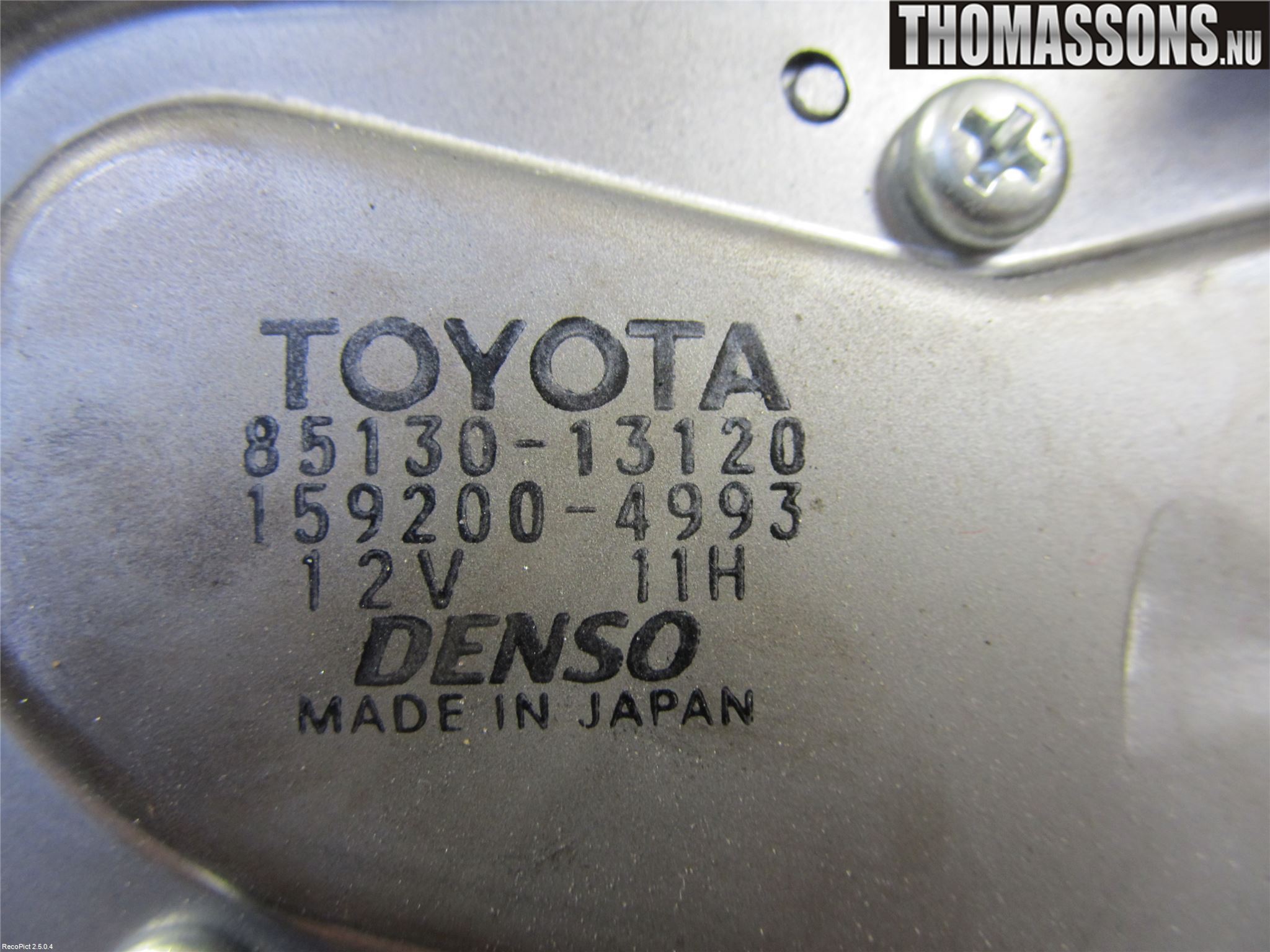 Toyota COROLLA 02-07 Viskermotor Bakluke