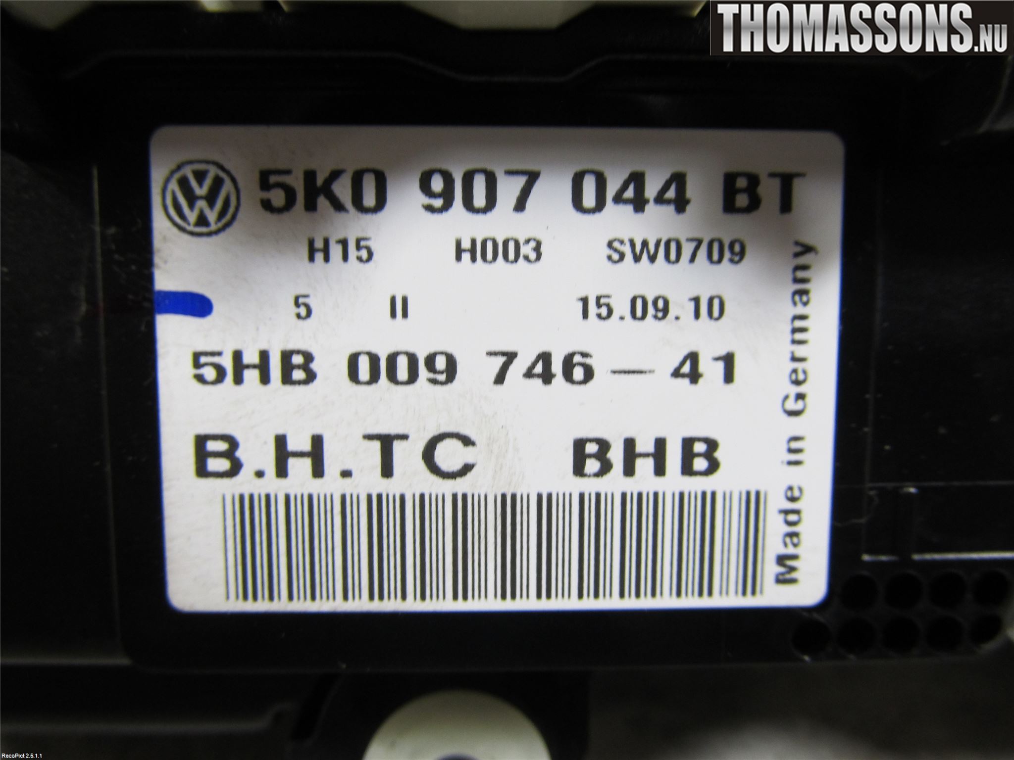 Volkswagen VW PASSAT 05-11 Varme Ac Betjening-Display