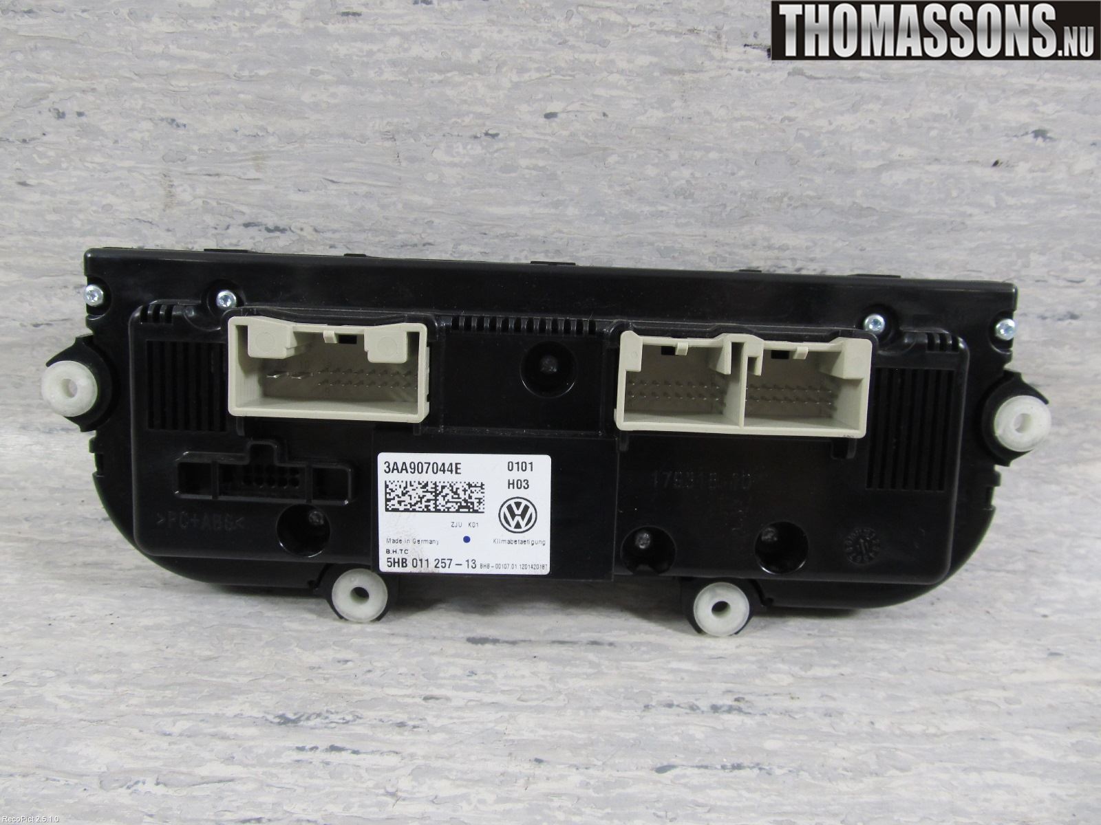 Volkswagen VW PASSAT 11-14 Varme Ac Betjening-Display