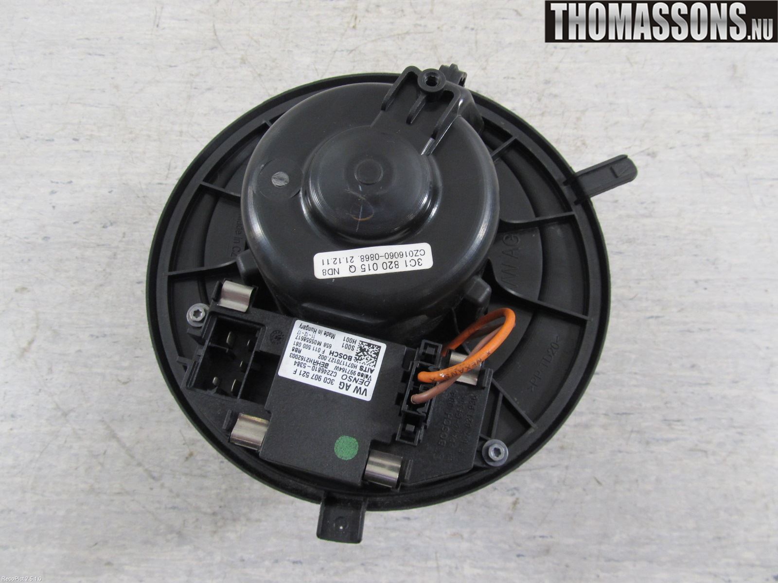 Volkswagen VW PASSAT 11-14 Varme Ac Varmeapparatvifte
