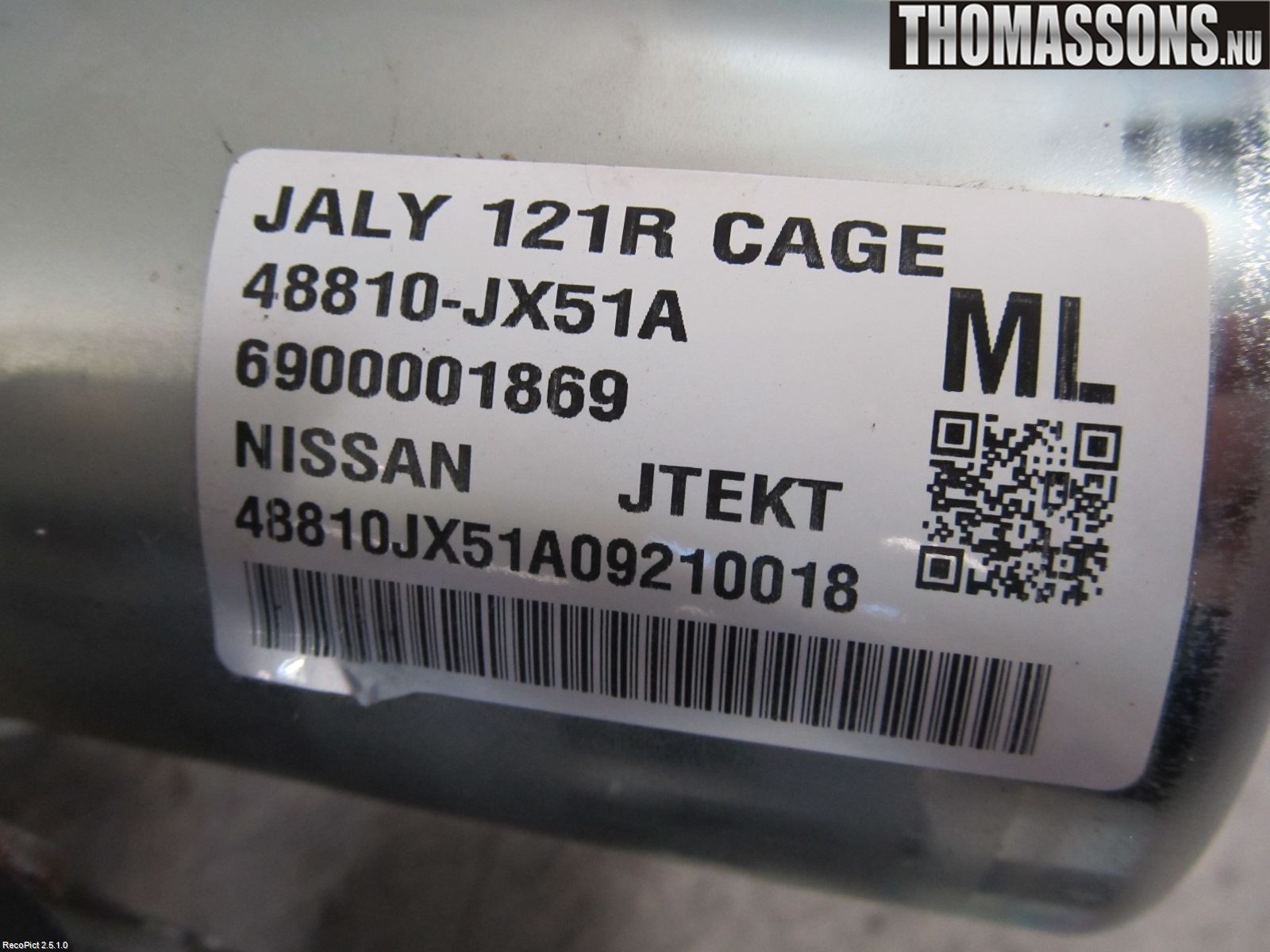 Nissan NV200/NV200 COMBI Rattakselaggregat Innebygd Servo