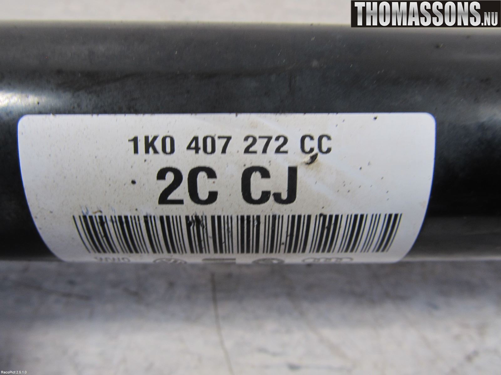 Volkswagen VW GOLF VI 09-13 Drivaksel Foran Kompl Venstre