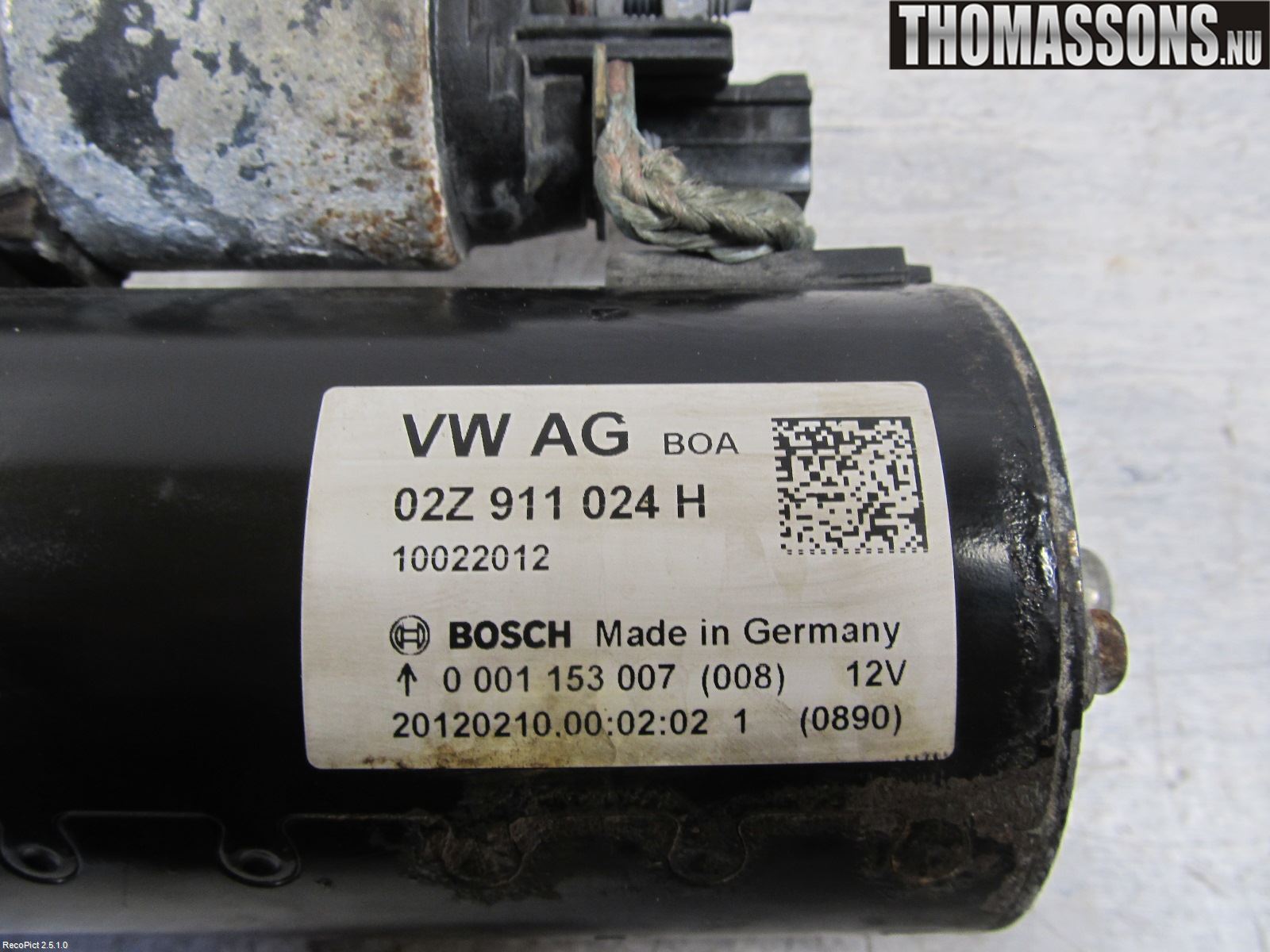 Volkswagen VW GOLF VI 09-13 Startmotor Diesel