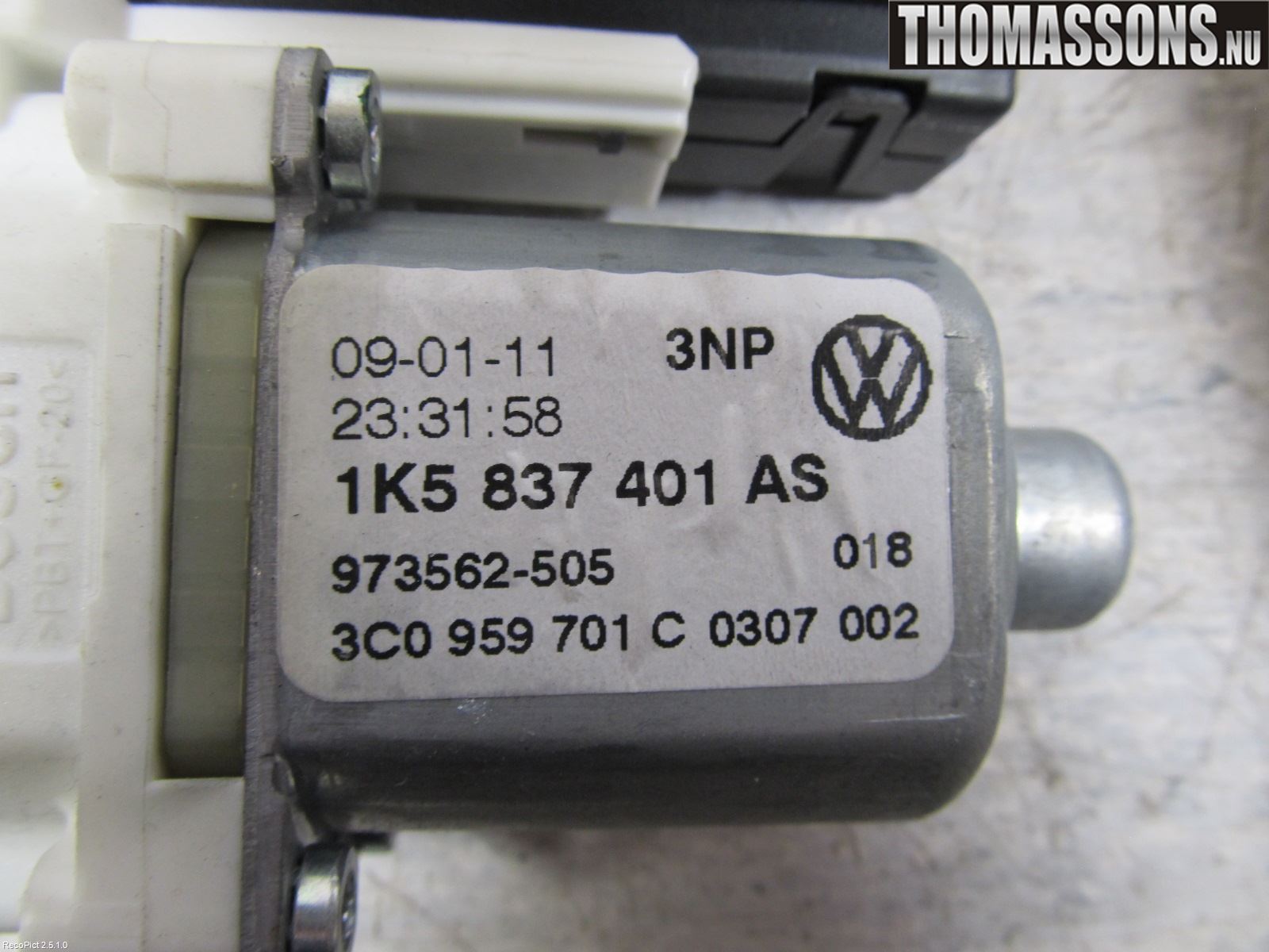 Volkswagen VW GOLF VI 09-13 Vindusheis El Komp