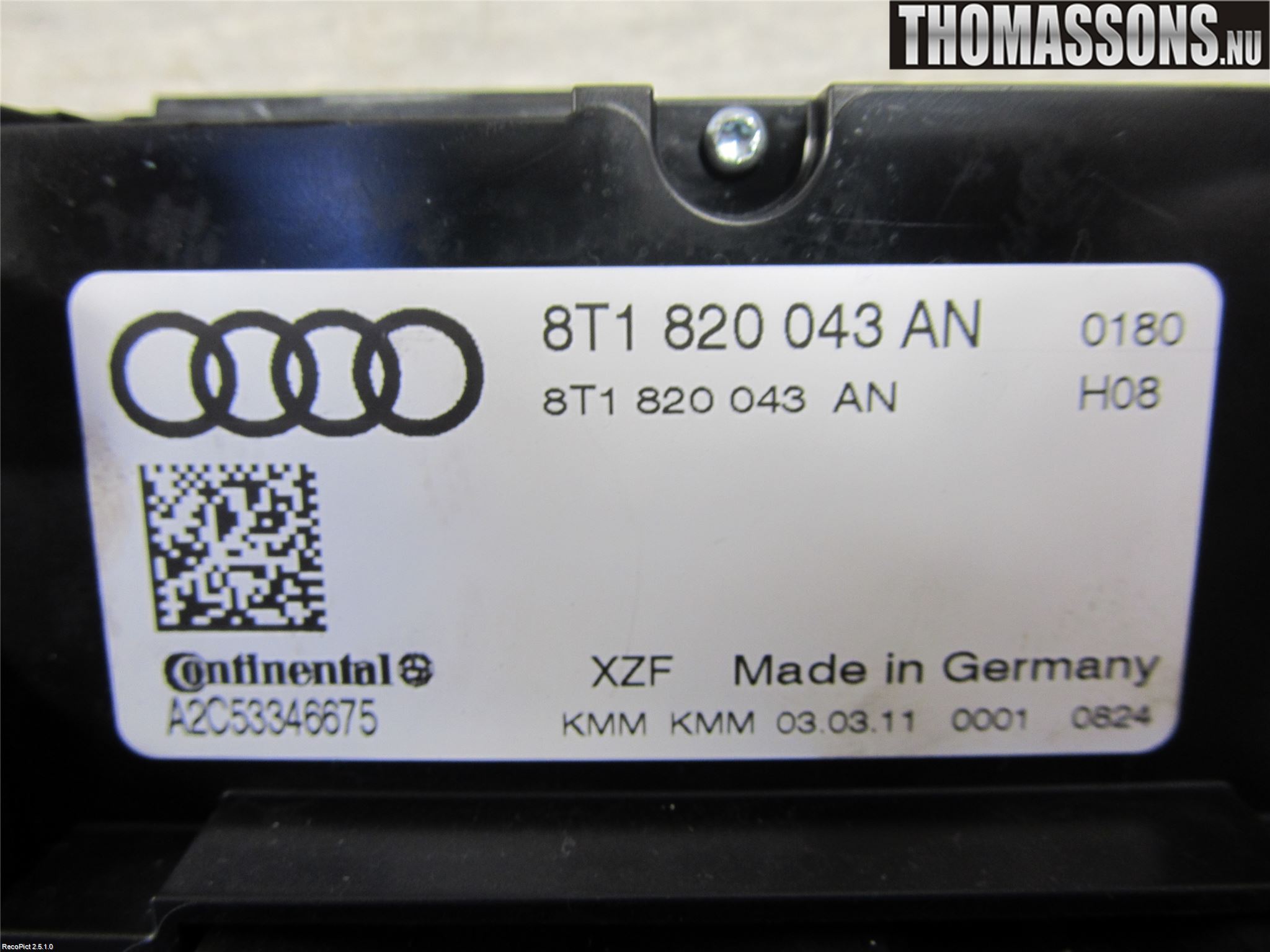 Audi A4/S4 08-11 Varme Ac Betjening-Display