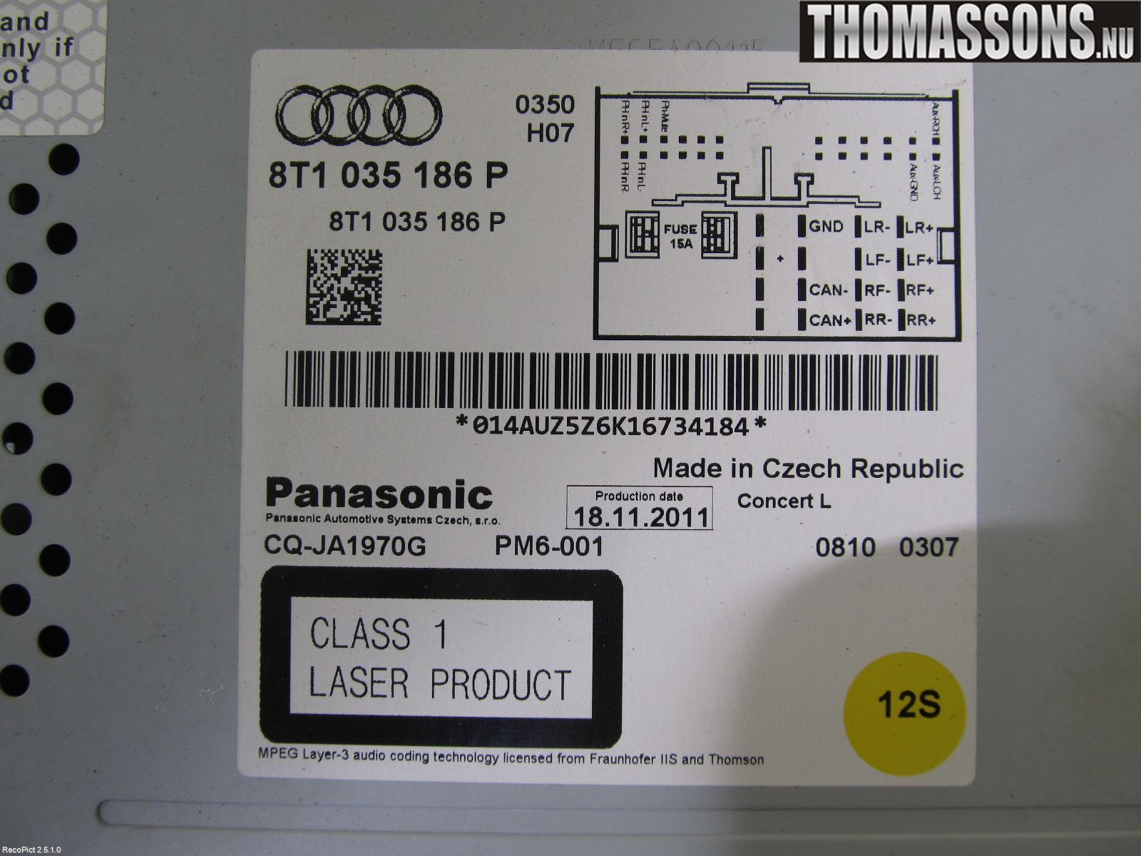 Audi A4/S4 08-11 Stereo Radio Med Cd