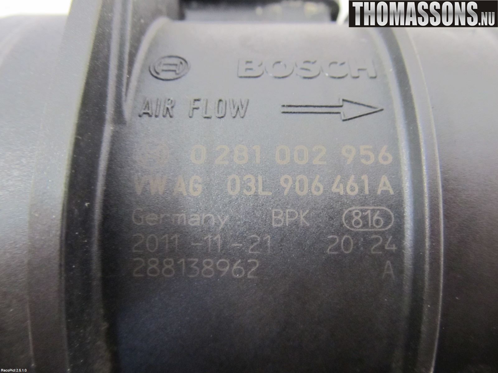 Audi A4/S4 08-11 Inns Luftmassemåler