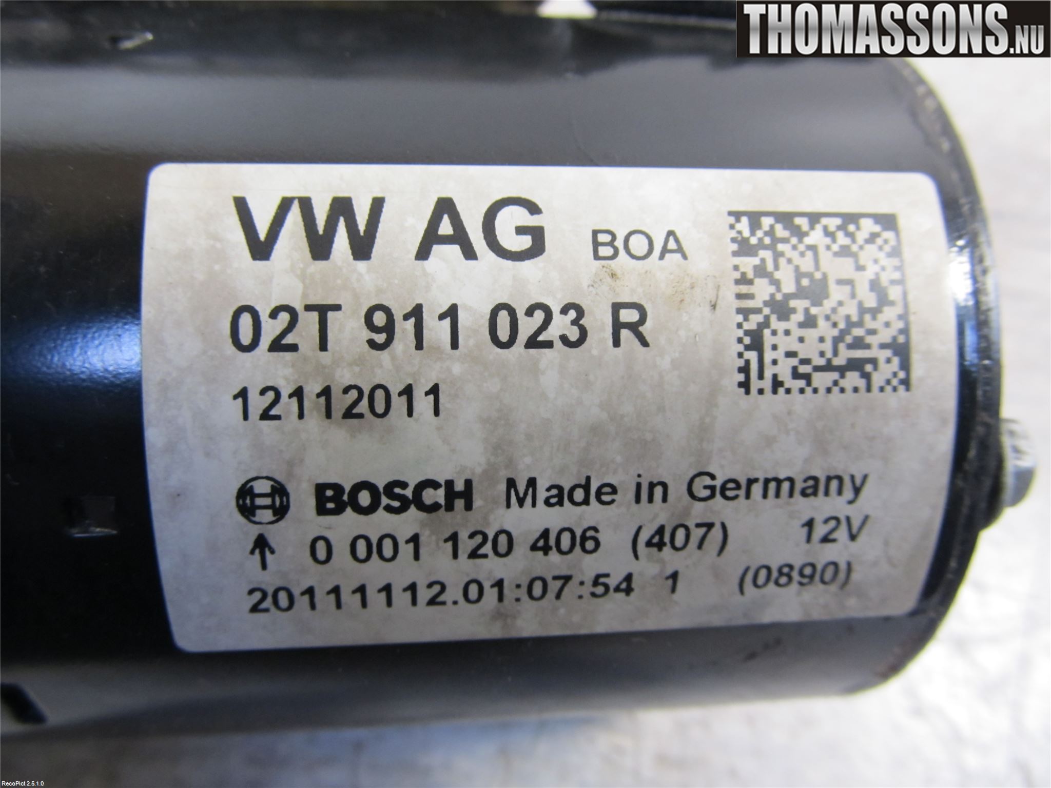 Volkswagen VW POLO 10-17 Startmotor