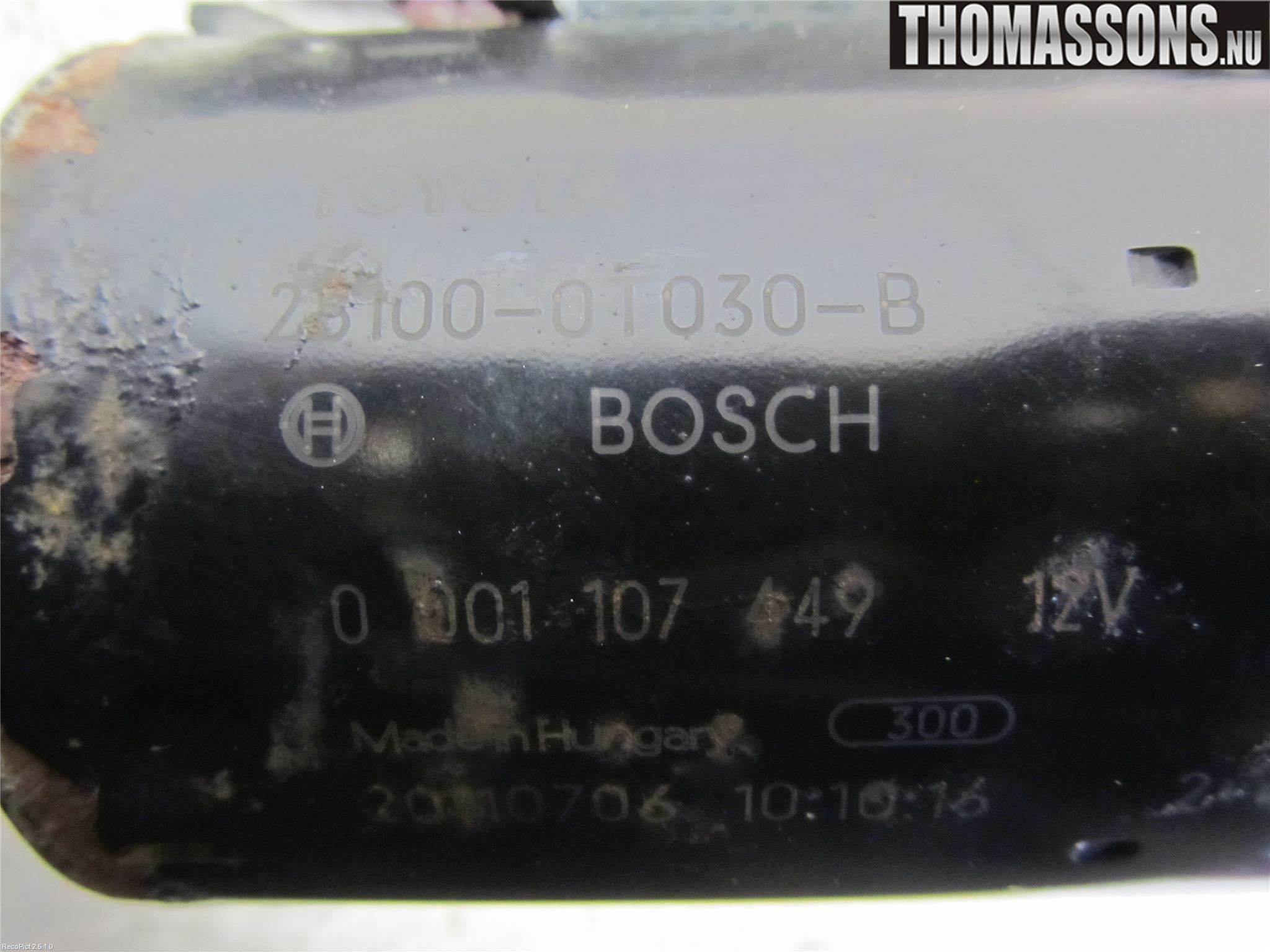 Toyota AURIS 10-12 Startmotor