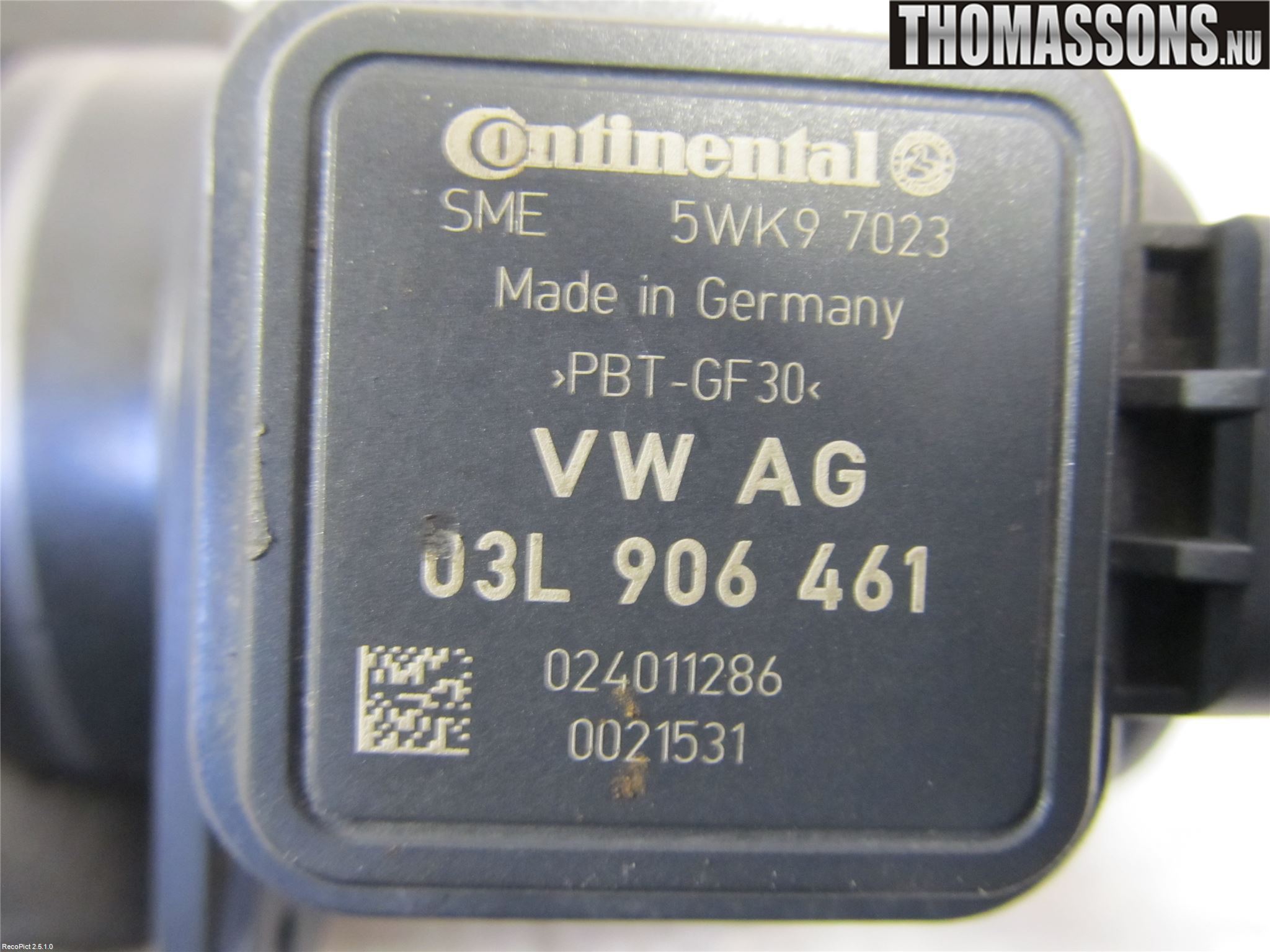 Volkswagen VW GOLF VI 09-13 Inns Luftmassemåler