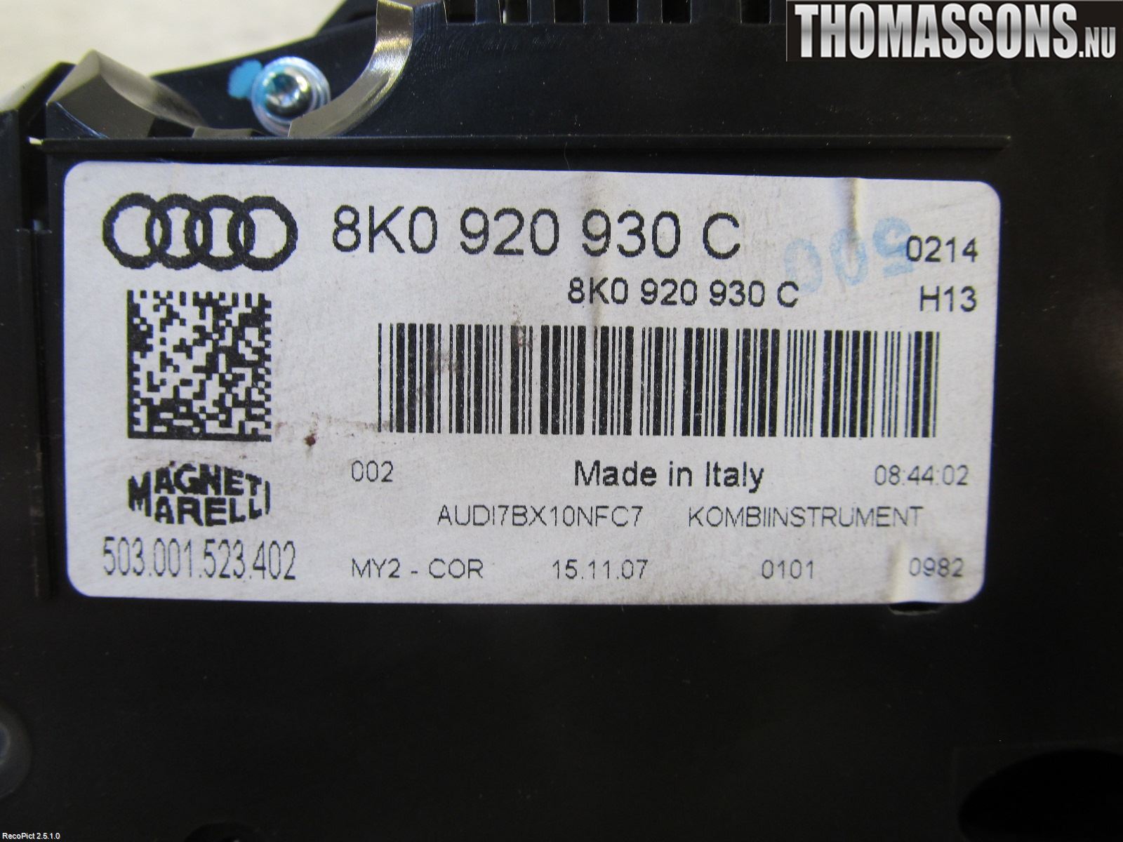 Audi A4/S4 08-11 Instr Kombinert