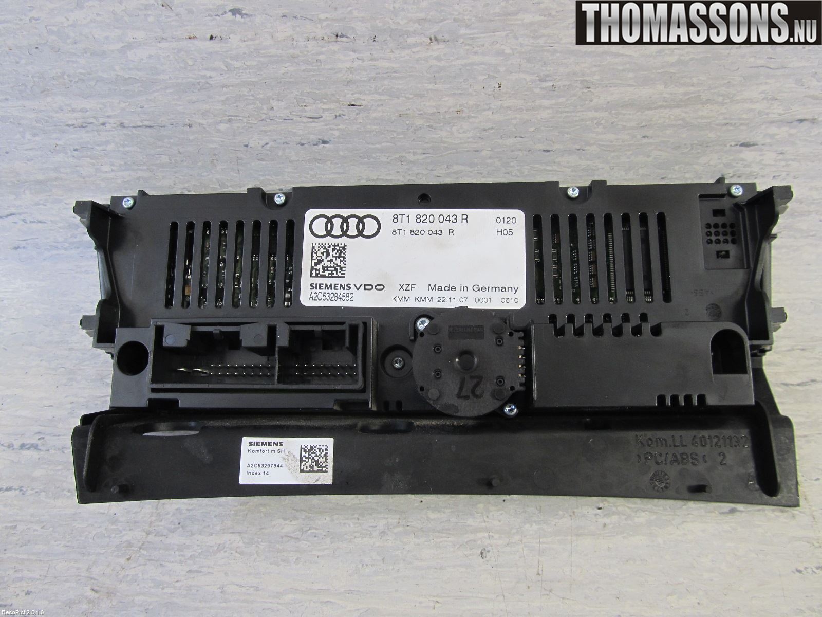 Audi A4/S4 08-11 Varme Ac Betjening-Display
